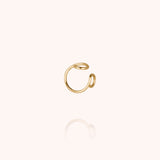 Ear Cuff Homme Outline Lettre O - or jaune laminé
