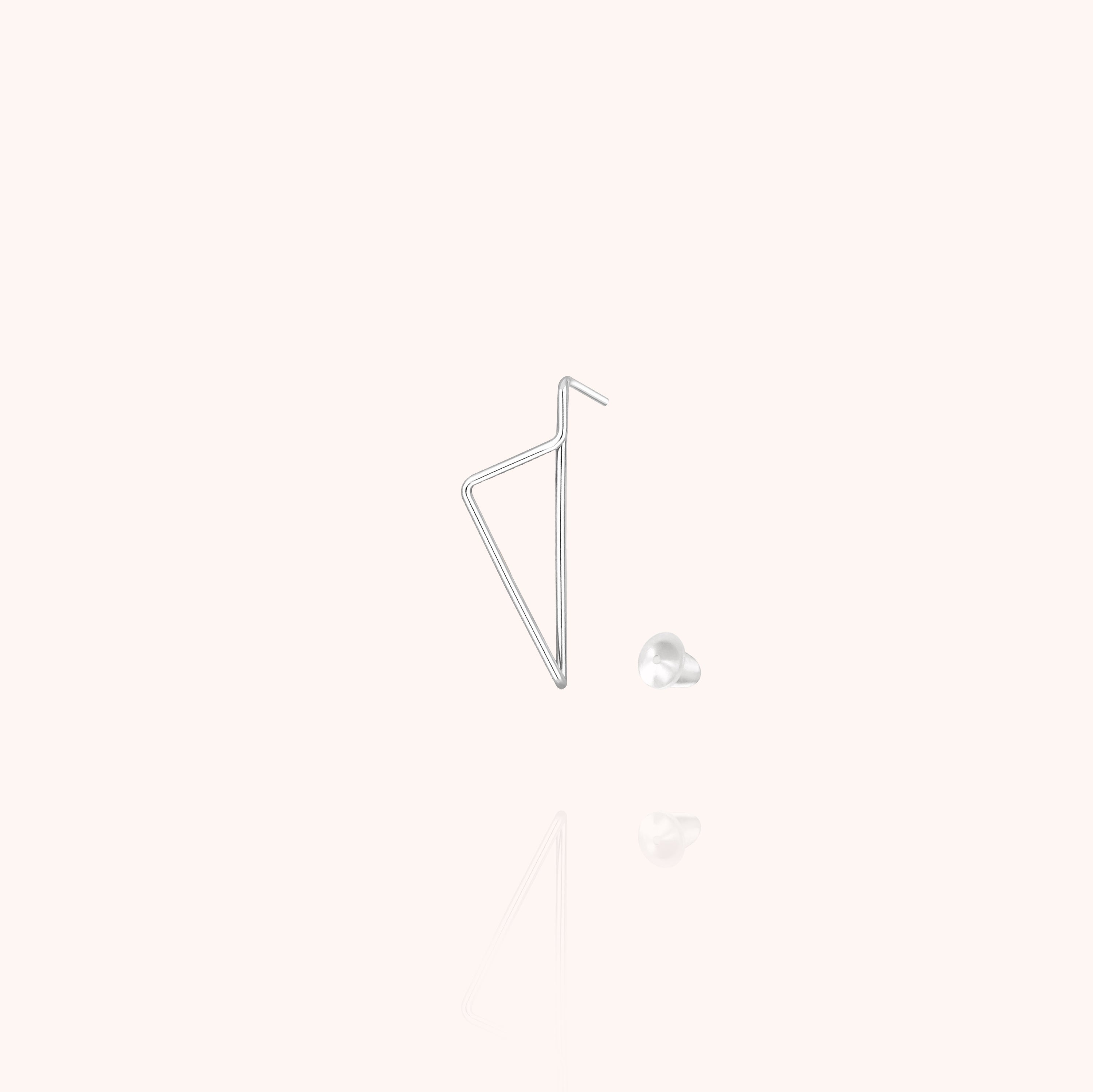 Large Corsica Stud Earring - silver