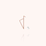 Large Corsica Stud Earring - 14k rose gold filled