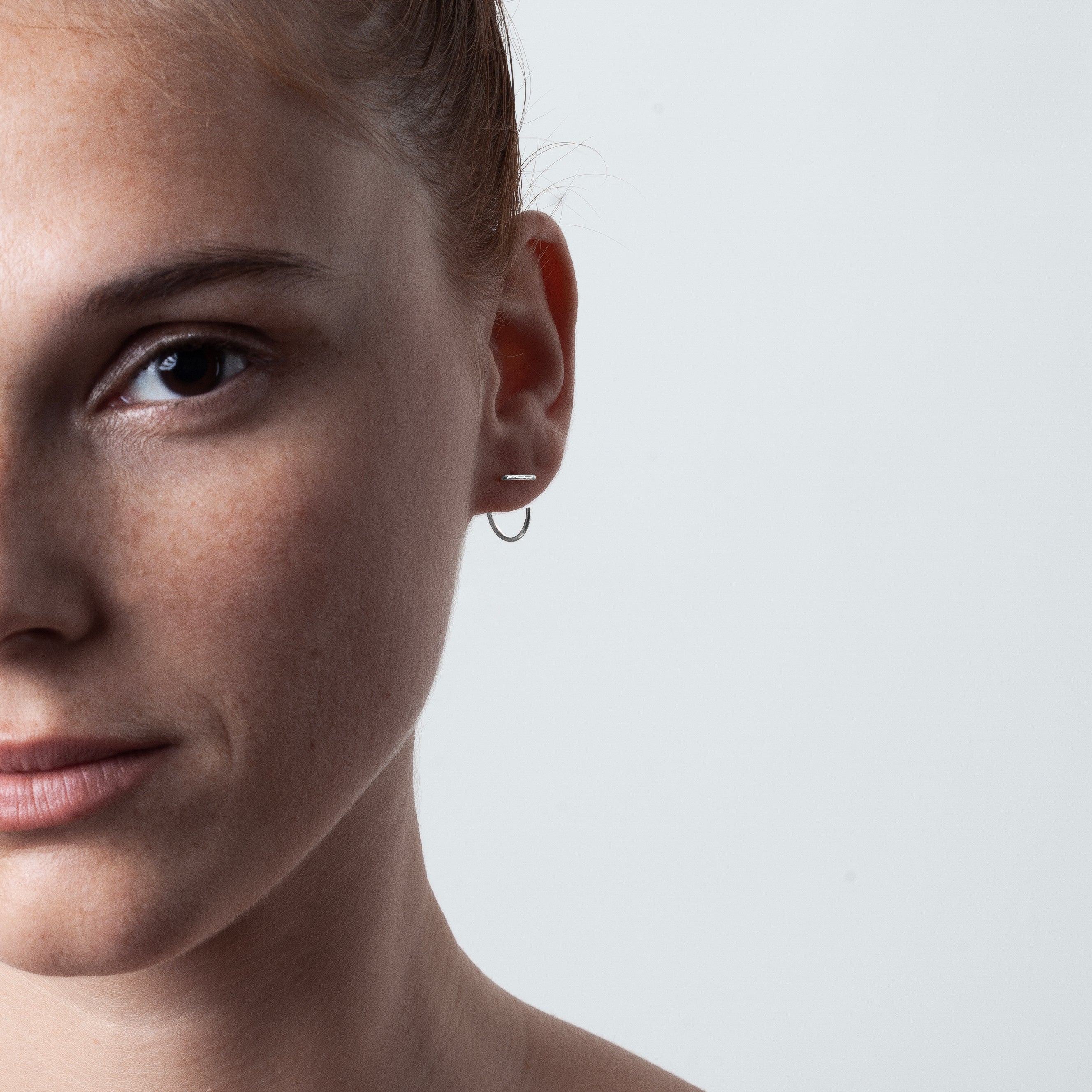 Boucles d'Oreilles Mini Créoles Éos - argent