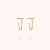 Mini Hoop Earrings Éos - Yellow 14k gold-filled wire