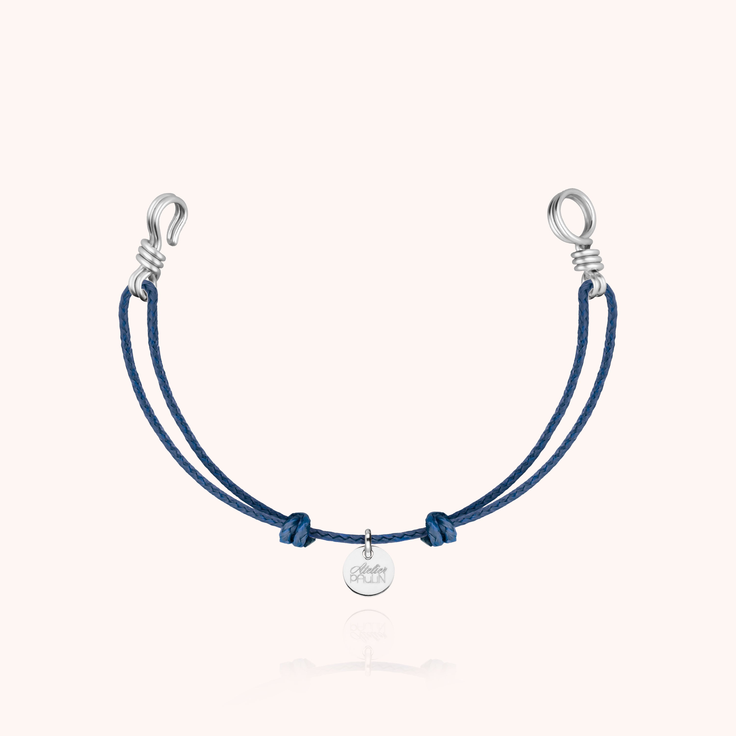 Slim Knot Mini Cord Bracelet Attache moi - silver