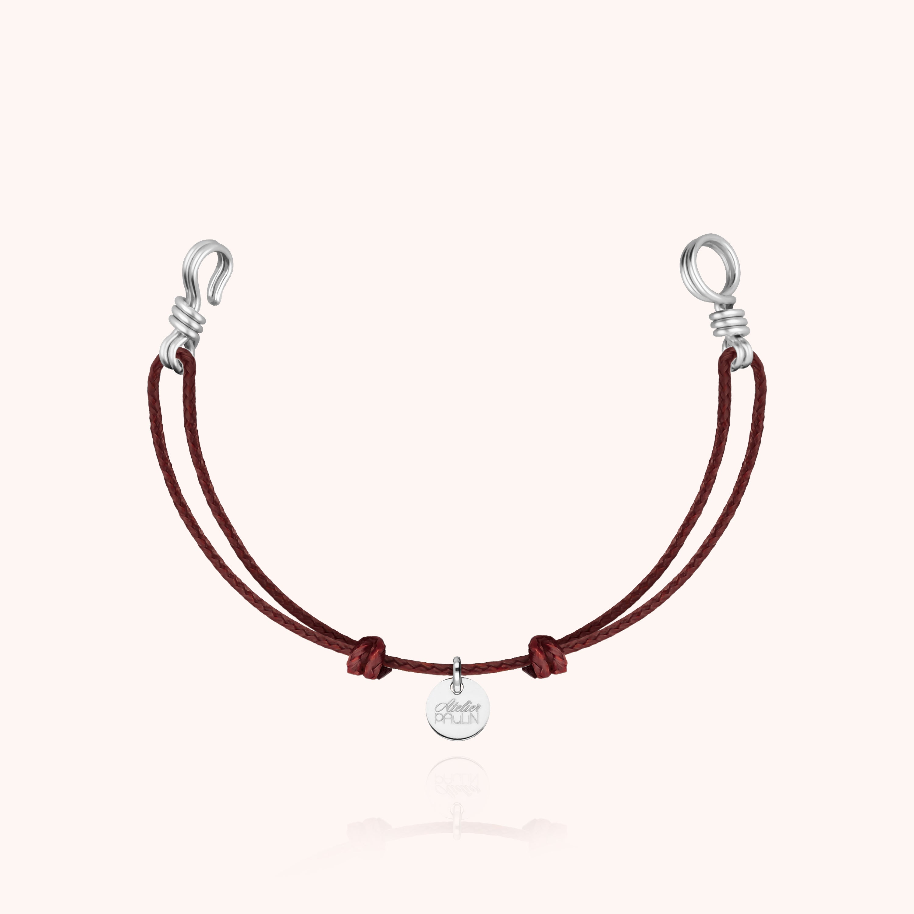 Slim Knot Mini Cord Bracelet Attache moi - silver