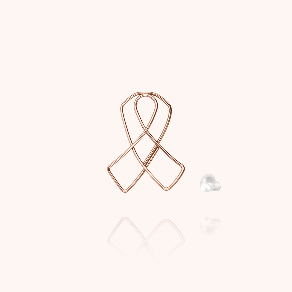 Spilla Nastro Grande - oro rosa laminato