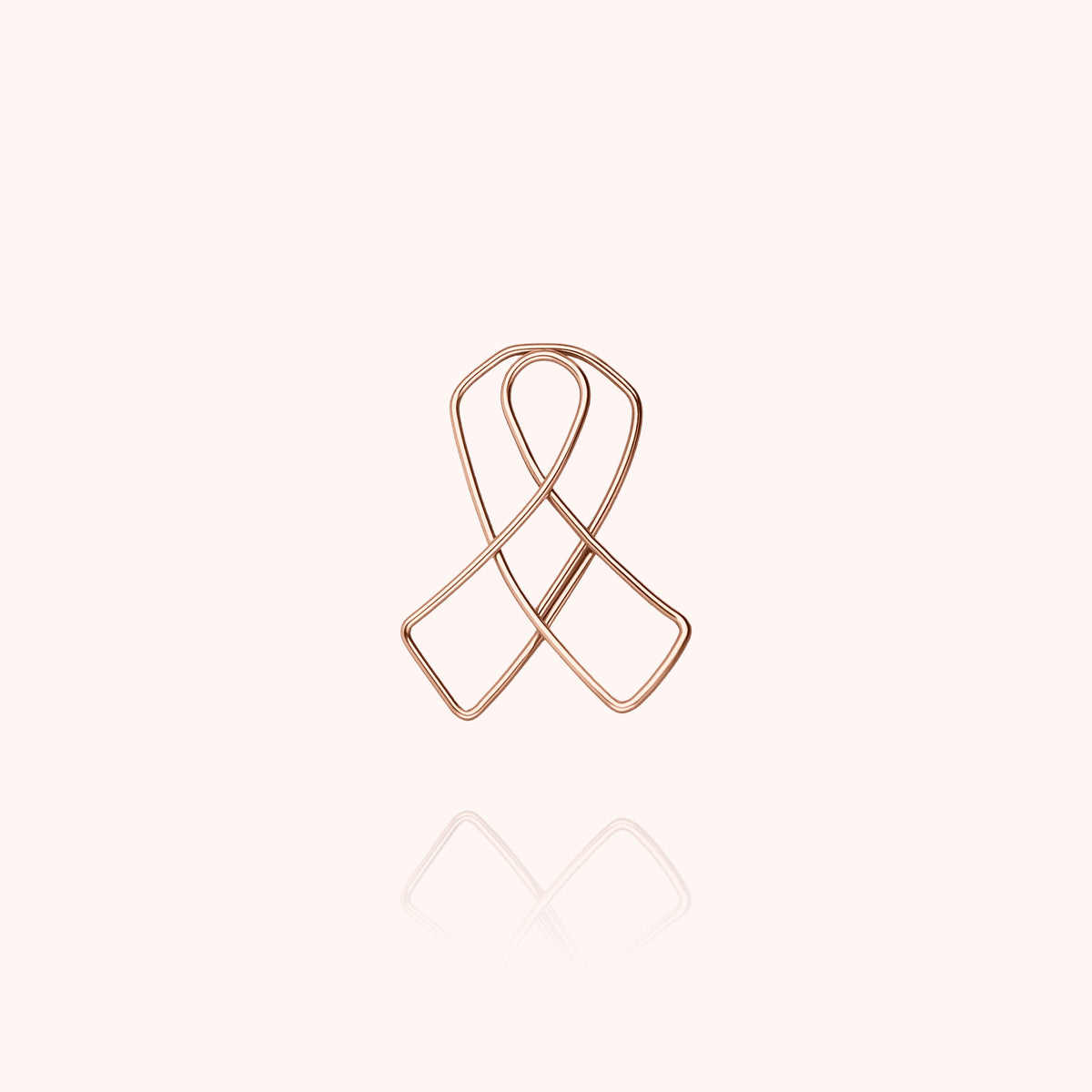 Spilla Nastro Grande - oro rosa laminato