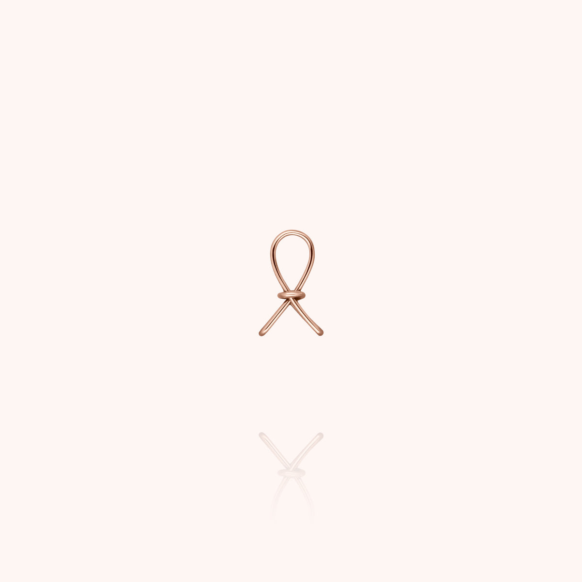 Petit Pin's Ruban Offert - or rose laminé