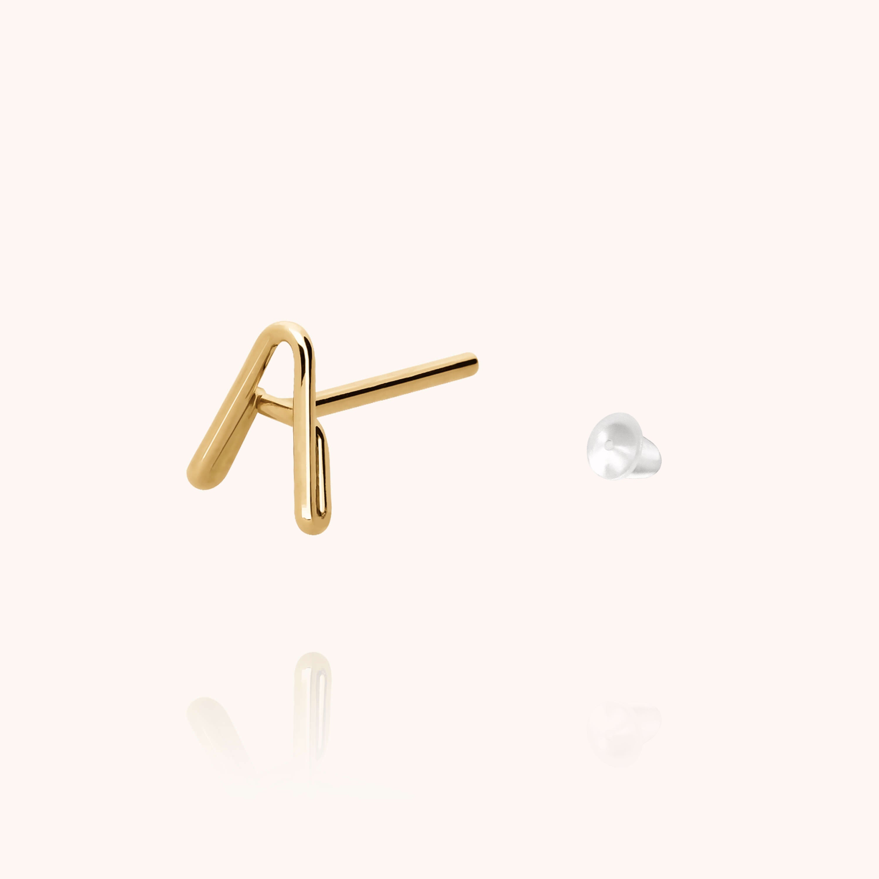 Capitale Initiale Stud - 14k yellow gold filled