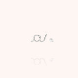 Original Initiale Stud Earring - silver
