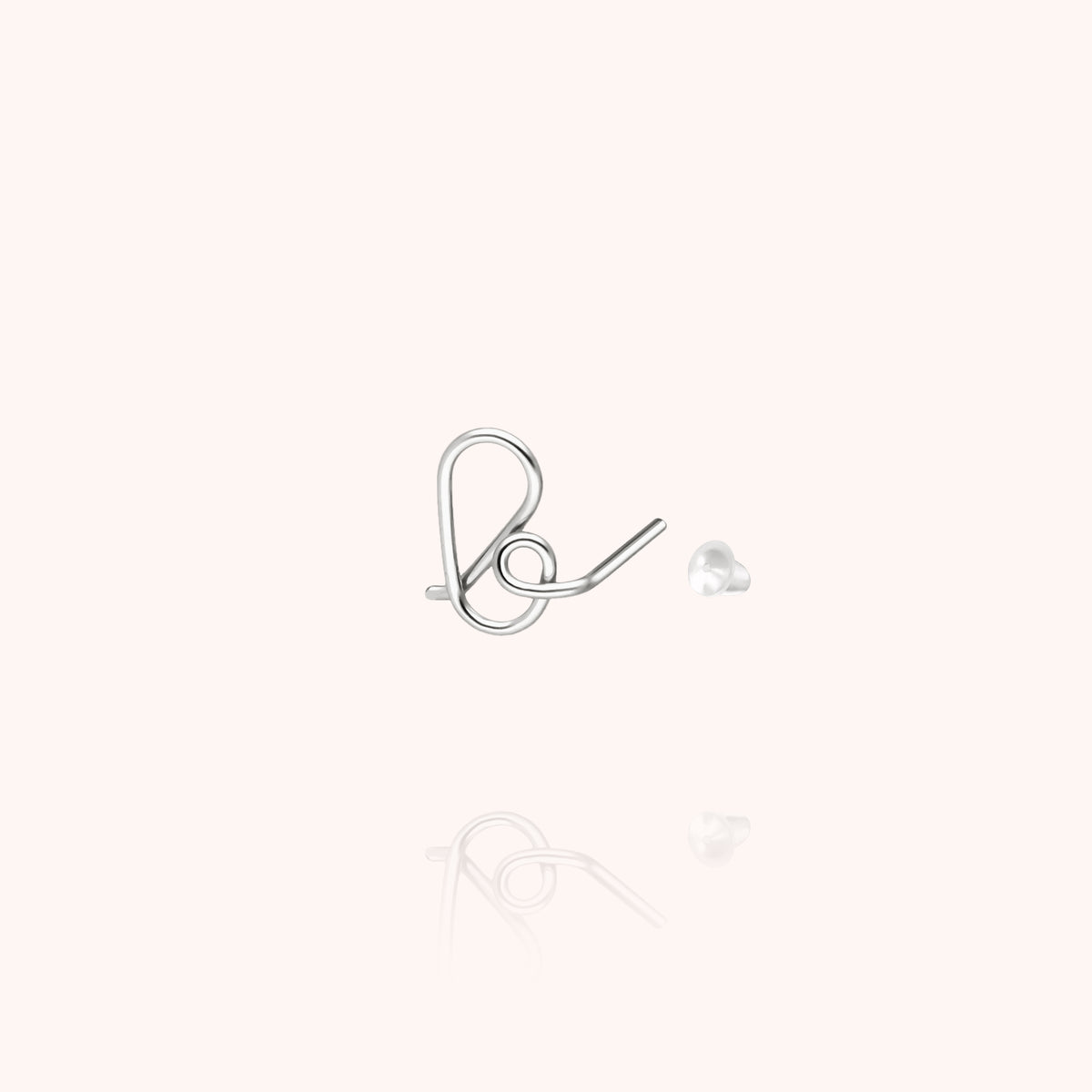 Ohrstecker Original Initiale am Ohr getragen — 925 Sterlingsilber schneller und sicherer Versand