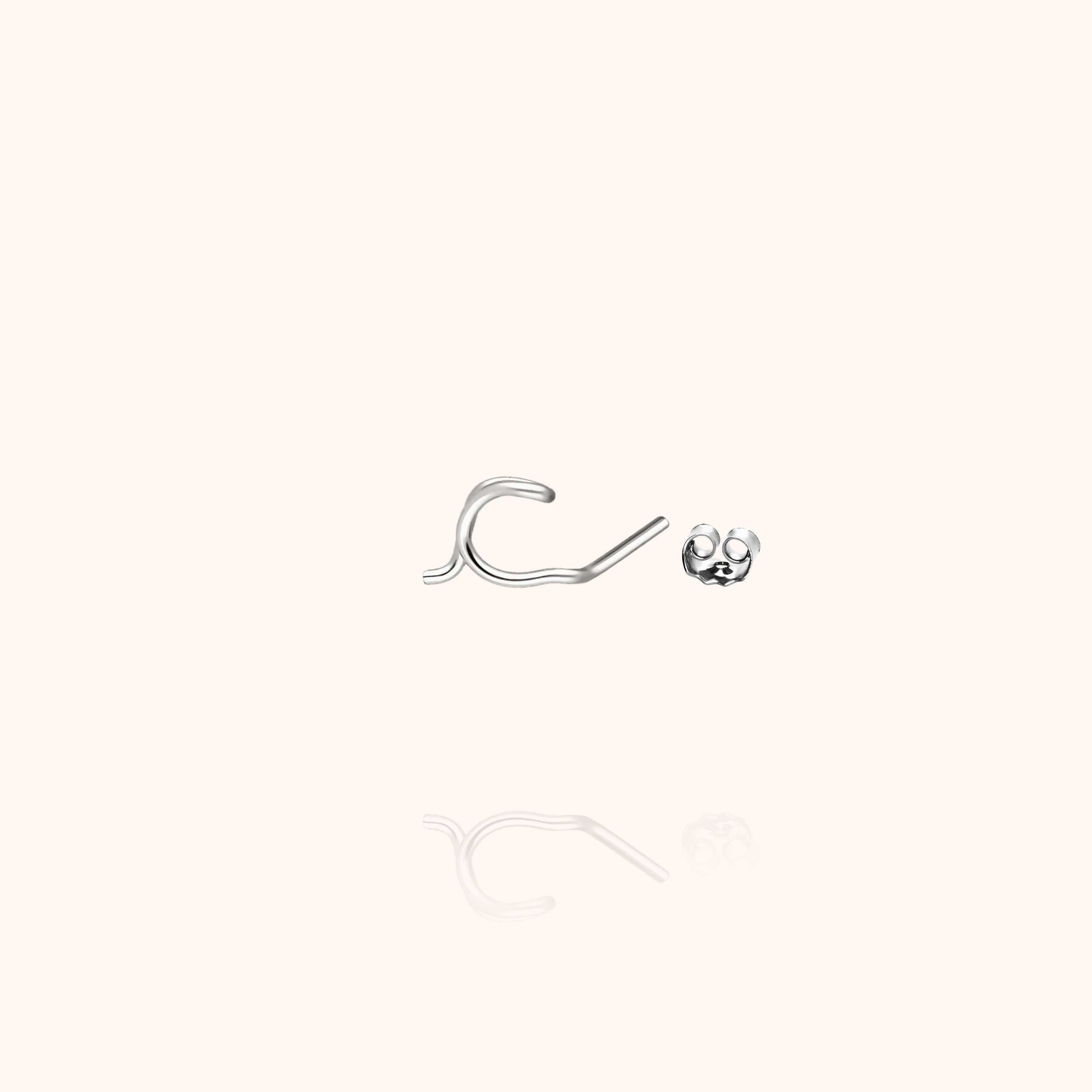 Originale Initiale Stud - 18k white gold