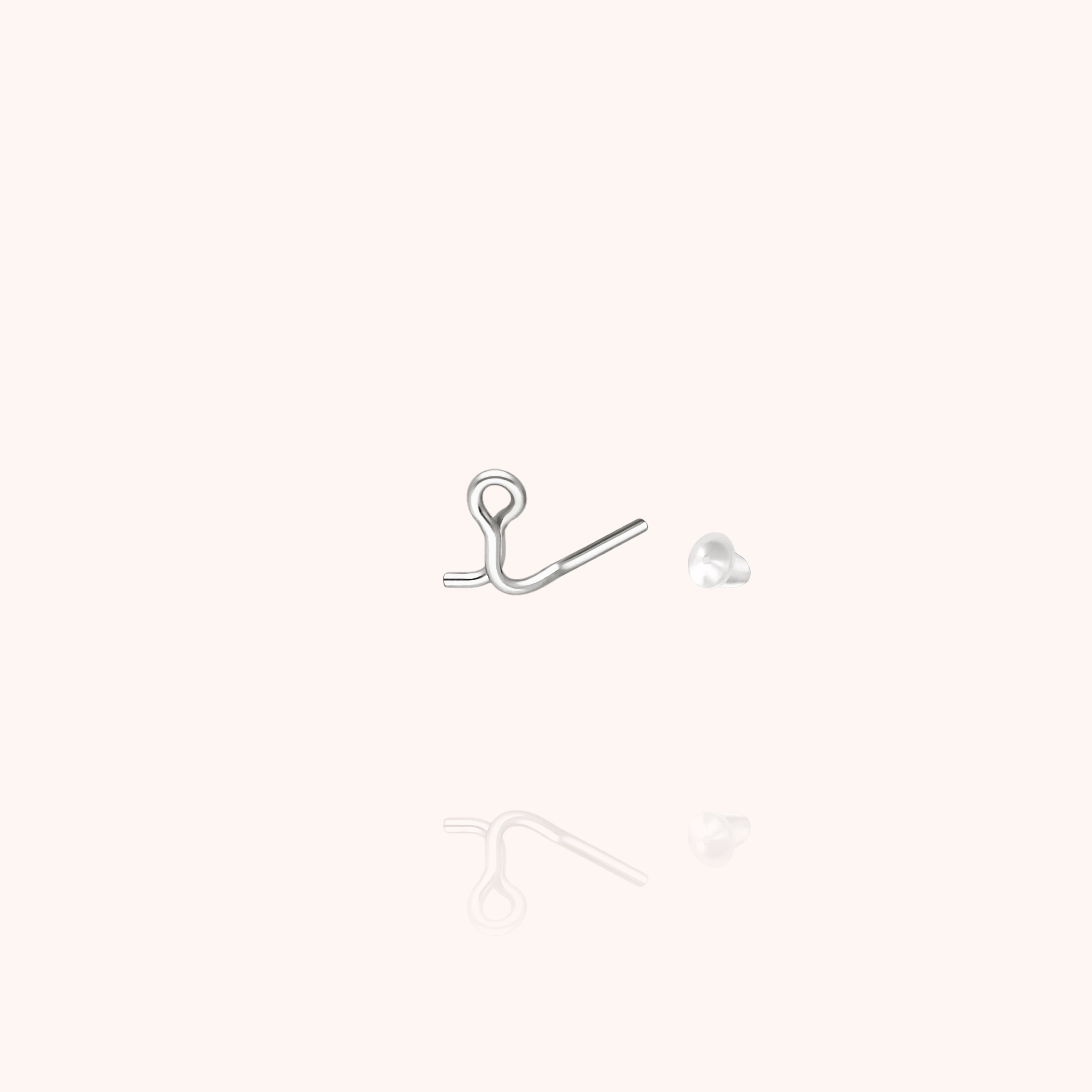 Orecchino a Bottone Originale Iniziale - argento