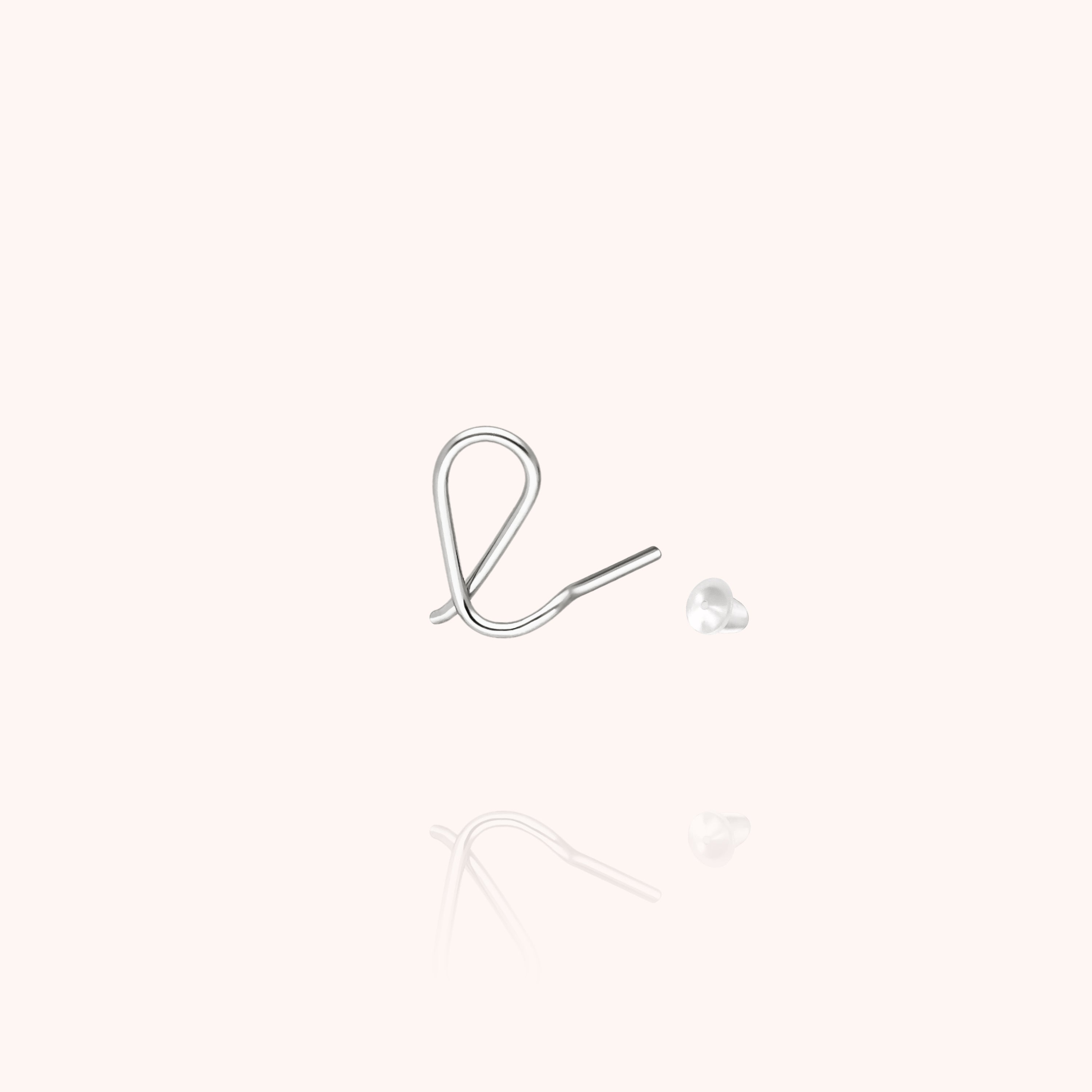 Puce d'Oreille Originale Initiale en argent sterling 925 — expédition sécurisée Paris