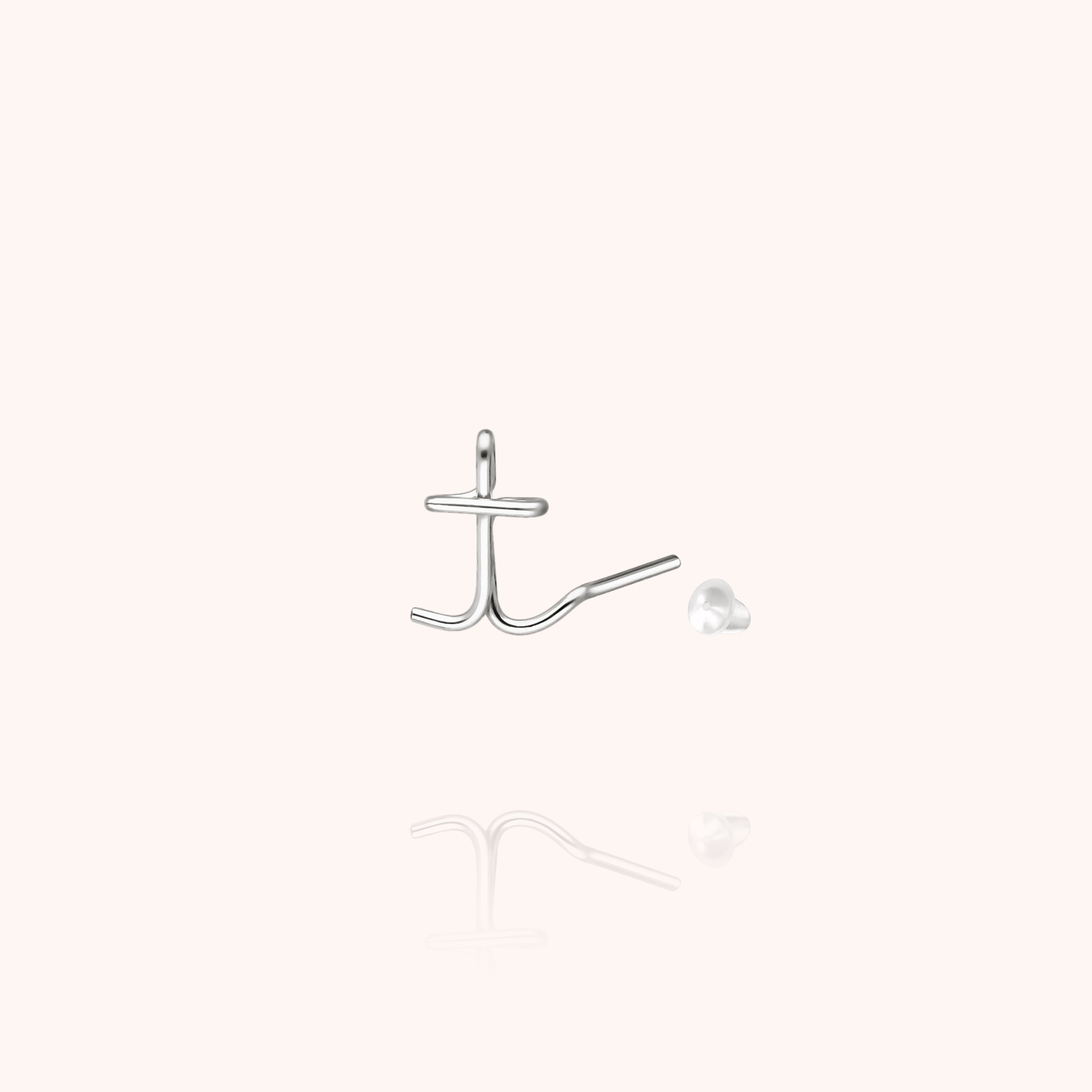 Puce d'Oreille Originale Initiale en argent sterling 925 — boucles d'oreilles personnalisable Atelier Paulin