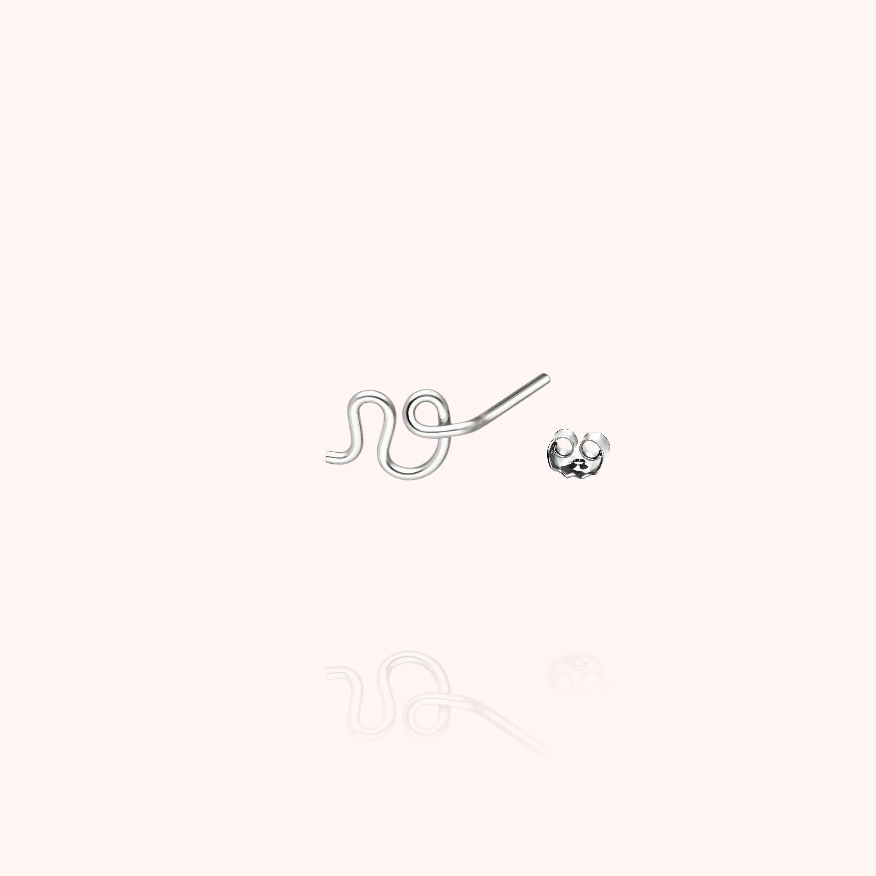 Originale Initiale Stud - 18k white gold