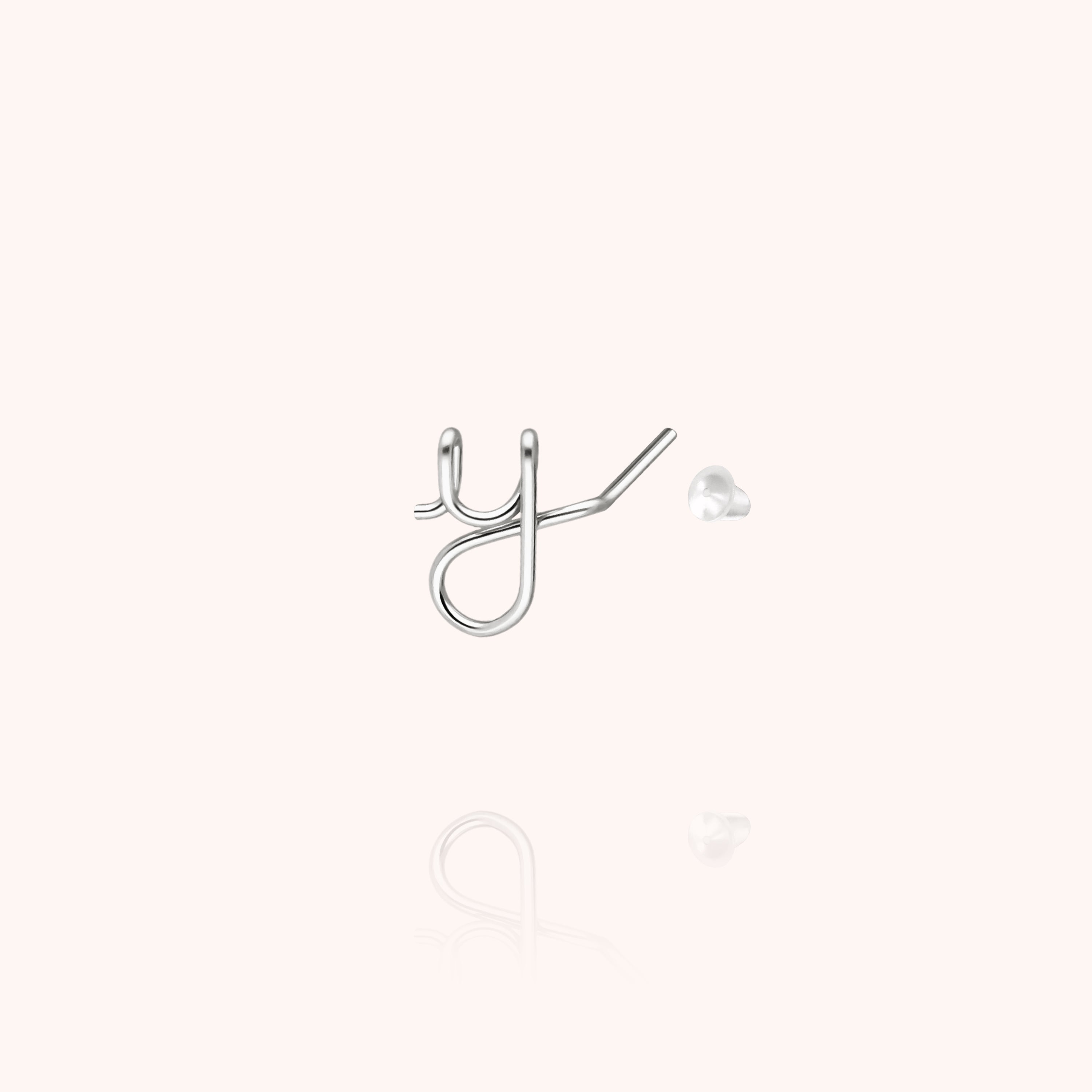 Puce d'Oreille Originale Initiale en argent sterling 925 — boucles d'oreilles personnalisable Atelier Paulin