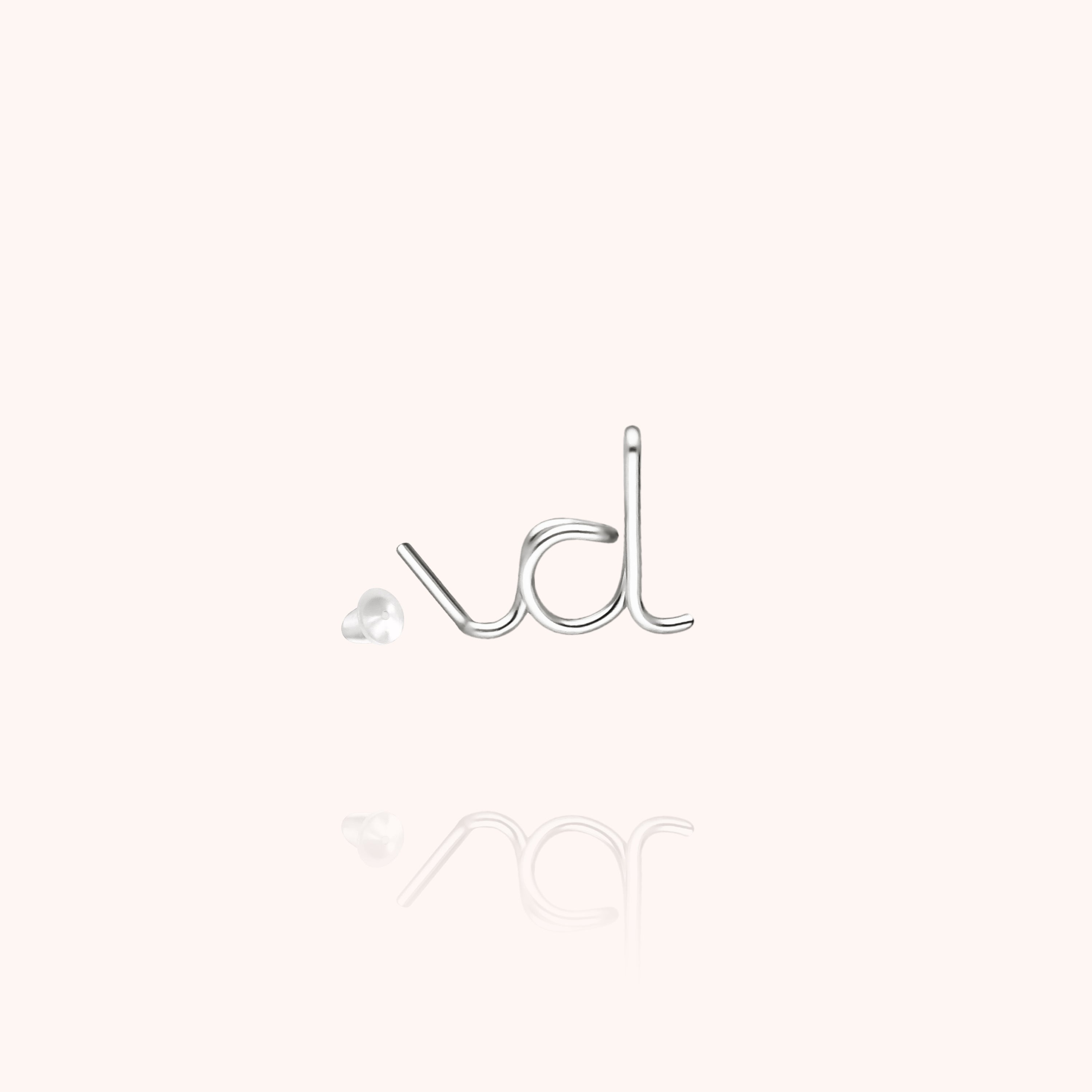 Puce d'Oreille Originale Initiale en argent sterling 925 — boucles d'oreilles personnalisable Atelier Paulin