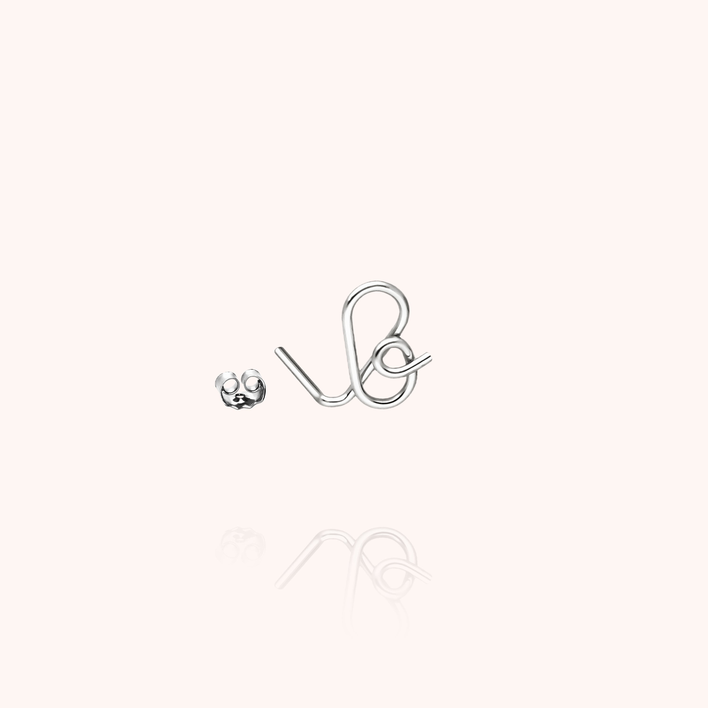 Originale Initiale Stud - 18k white gold