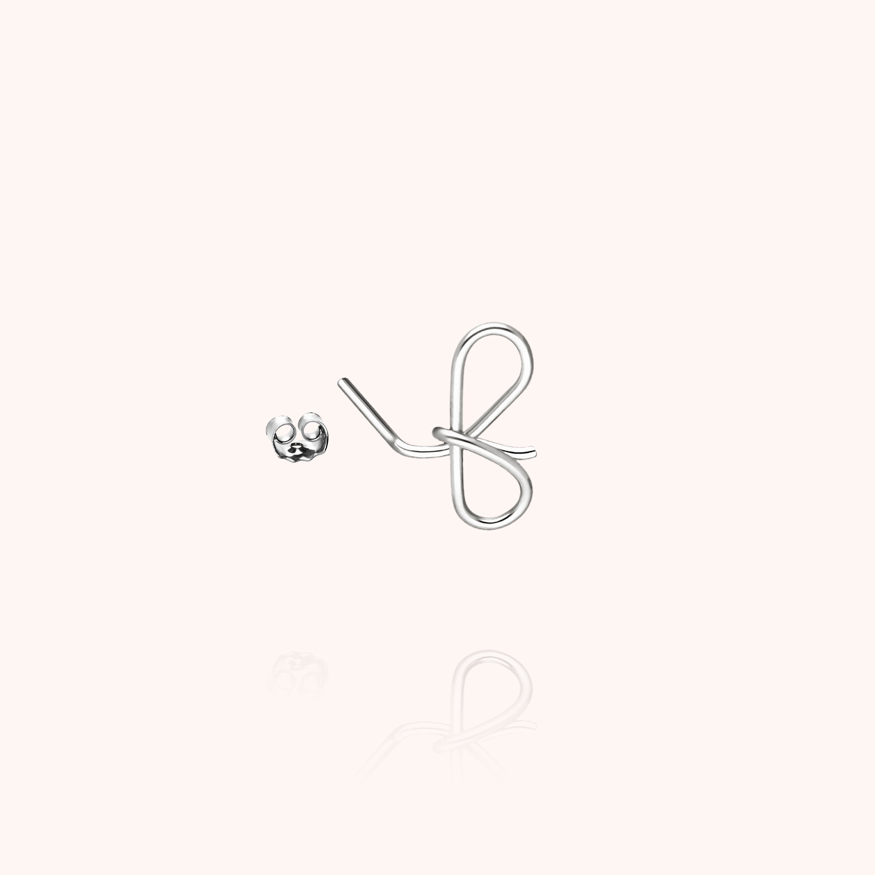 Originale Initiale Stud - 18k white gold