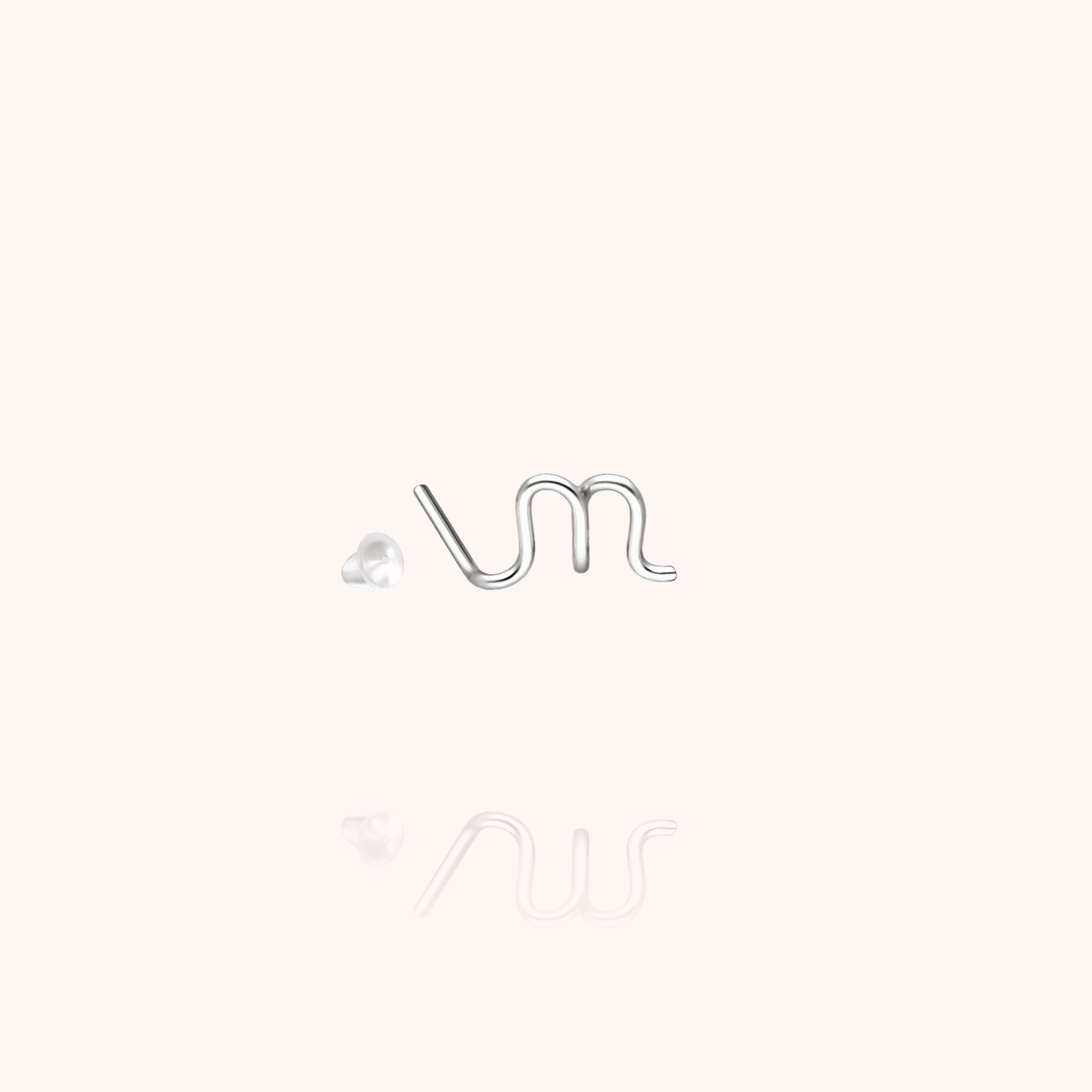 Puce d'Oreille Originale Initiale en argent sterling 925 — boucles d'oreilles personnalisable Atelier Paulin