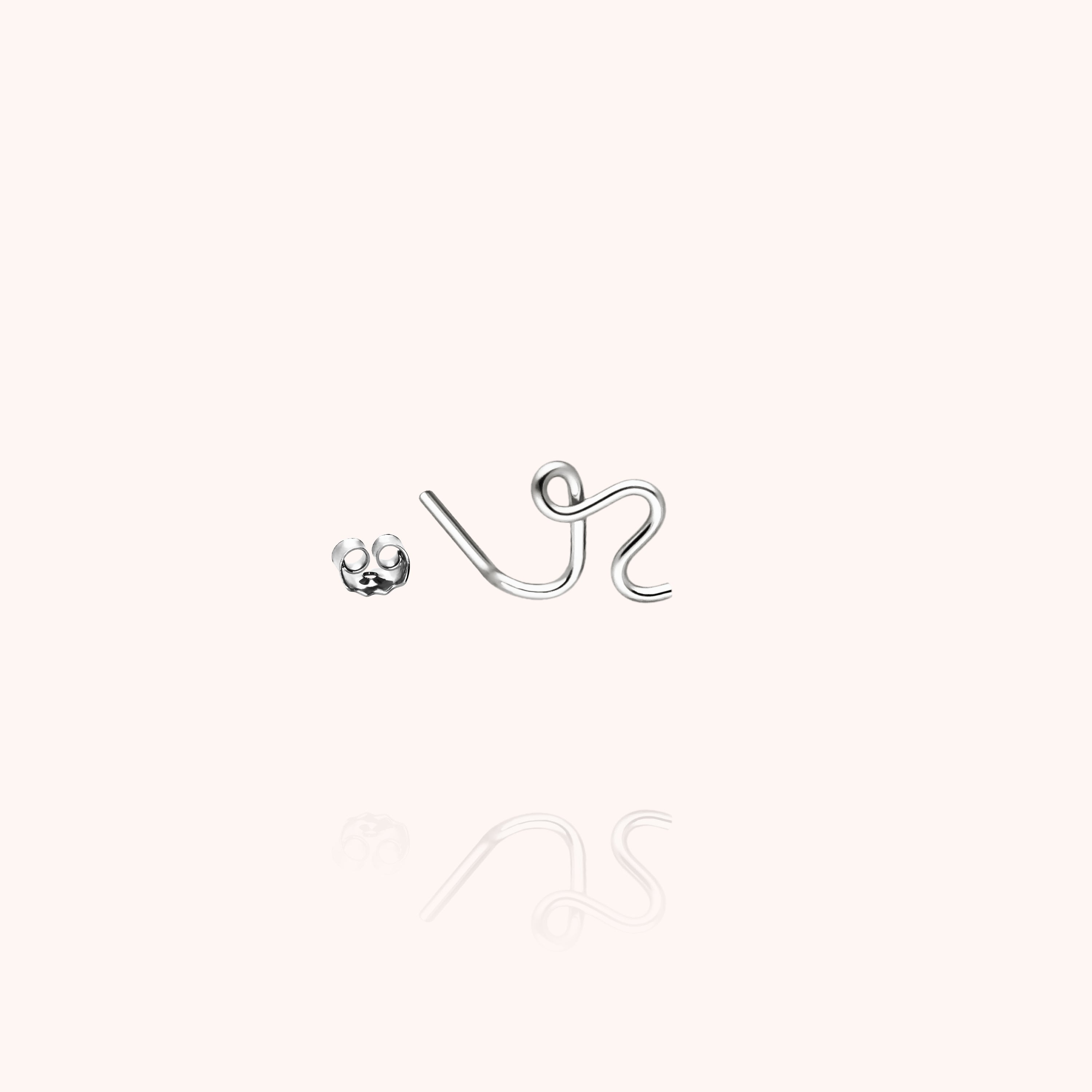 Originale Initiale Stud - 18k white gold