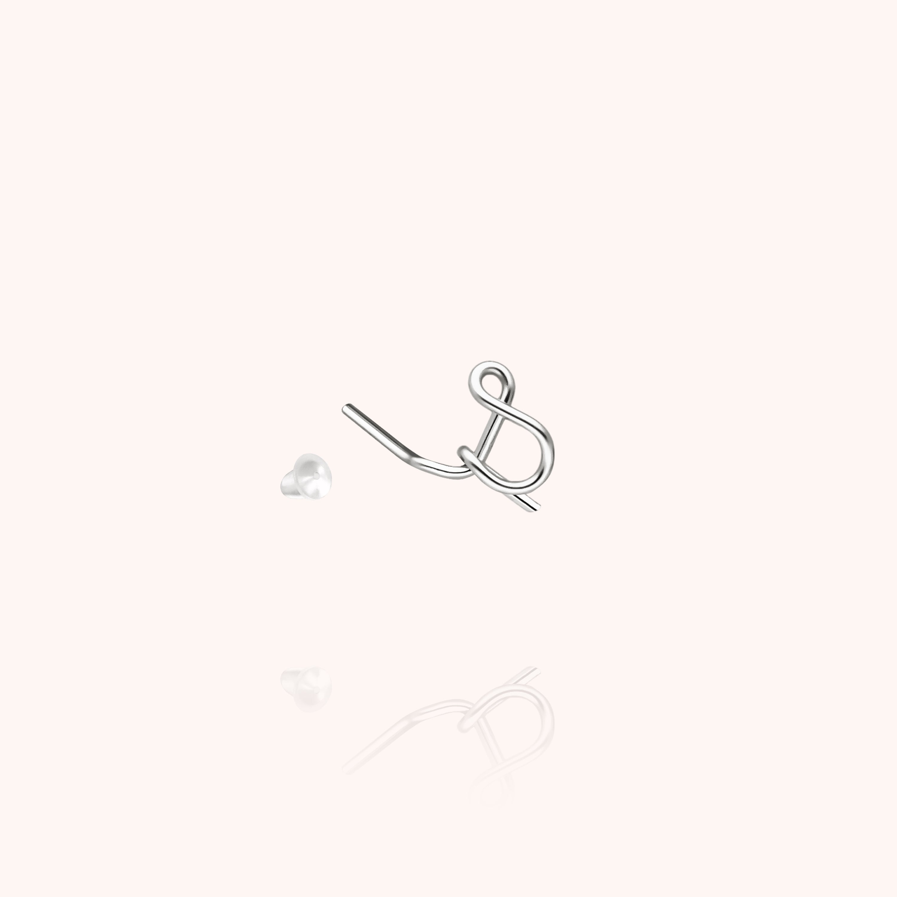 Puce d'Oreille Originale Initiale en argent sterling 925 — boucles d'oreilles personnalisable Atelier Paulin