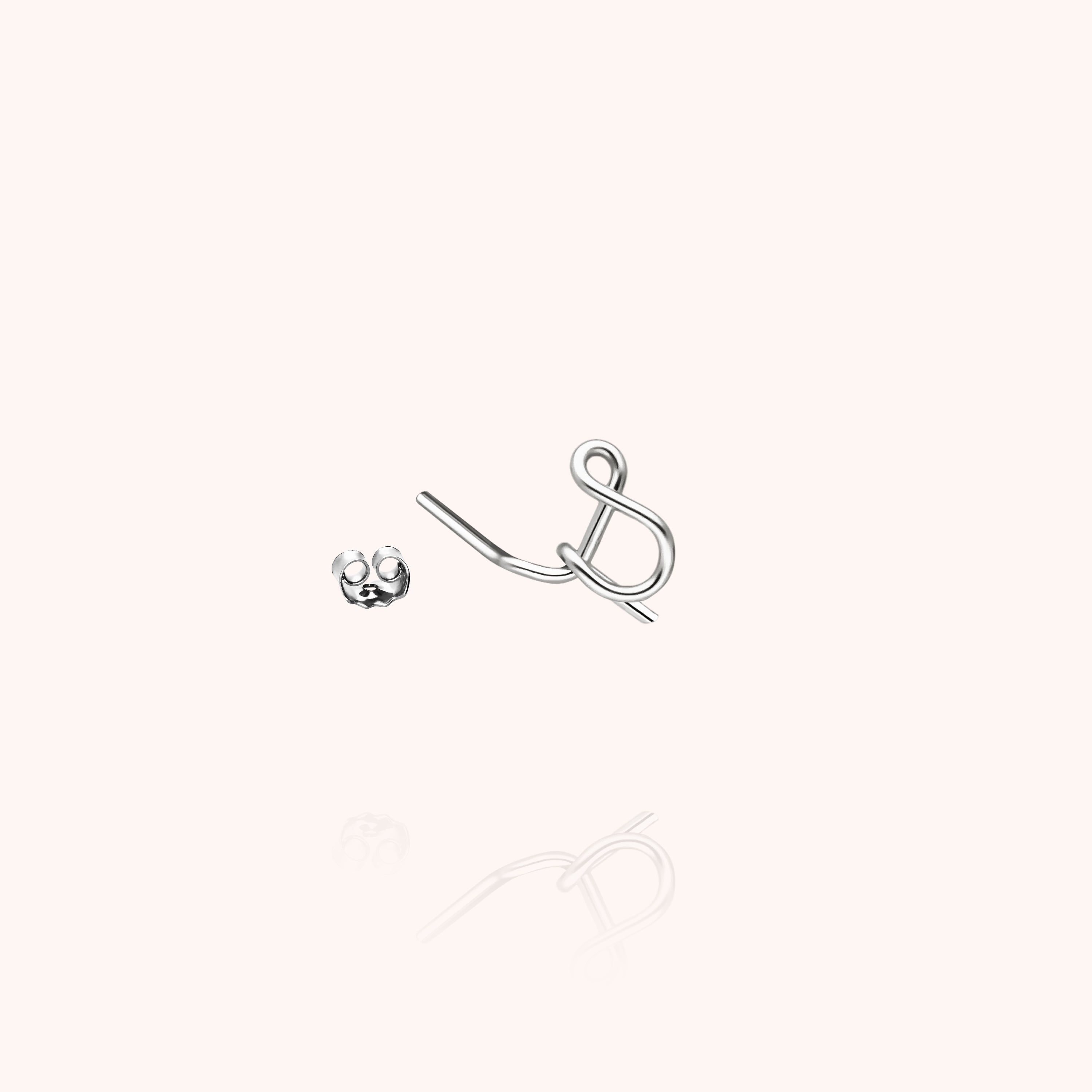 Originale Initiale Stud - 18k white gold