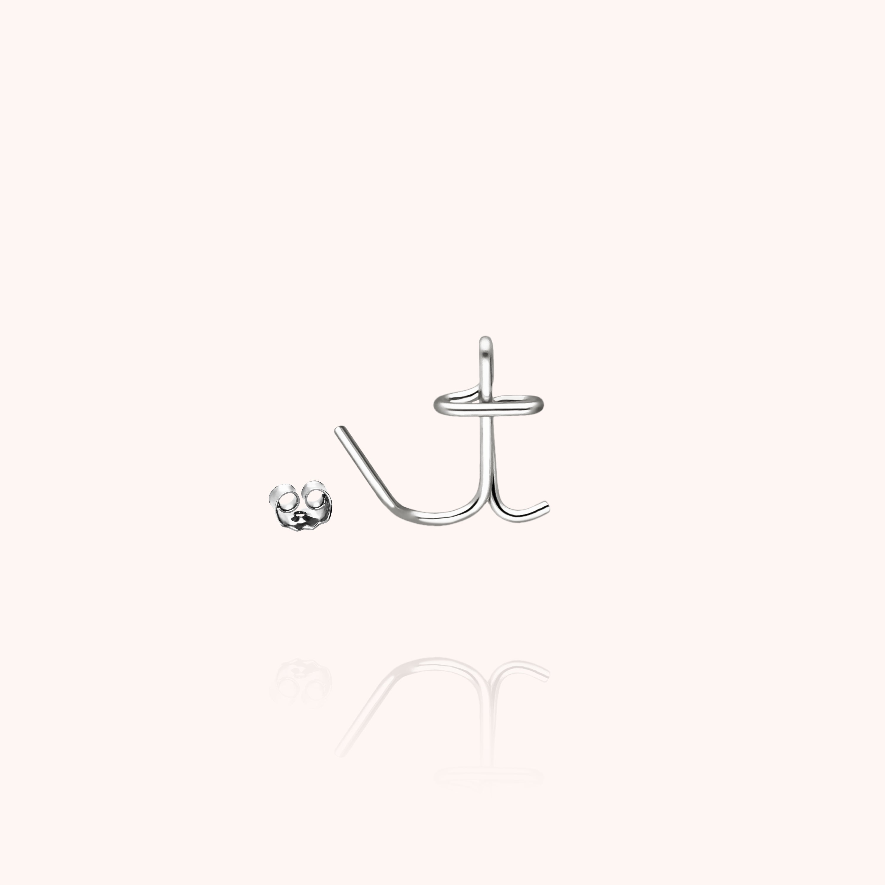 Originale Initiale Stud - 18k white gold