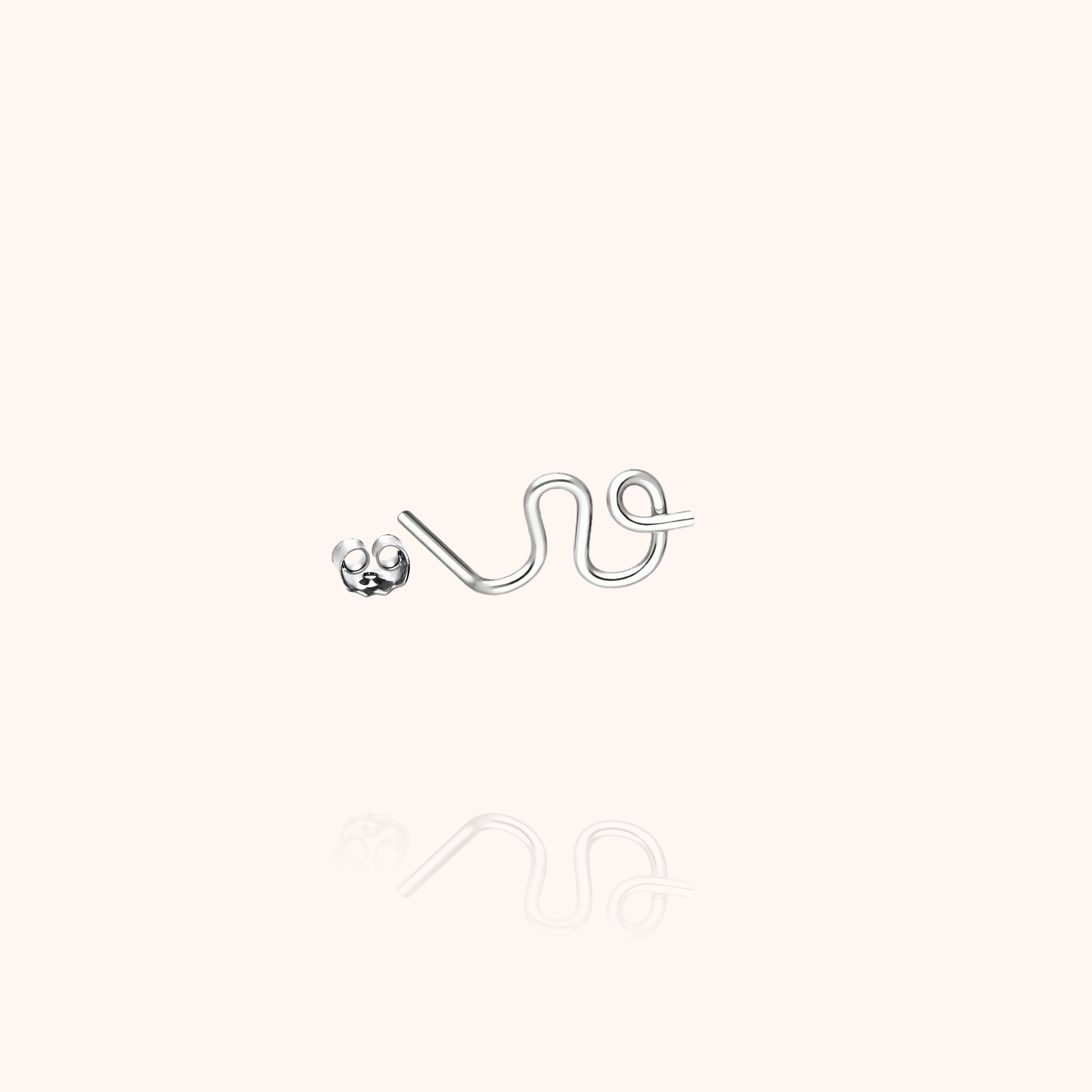 Originale Initiale Stud - 18k white gold