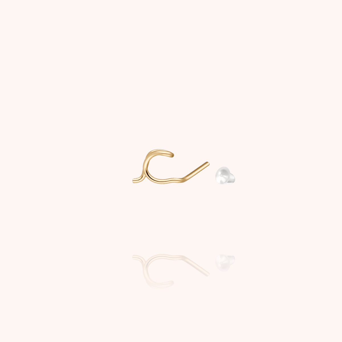 Puce d'Oreille Originale Initiale — Nahaufnahme des Verschlusses, Gelbes Goldfilled