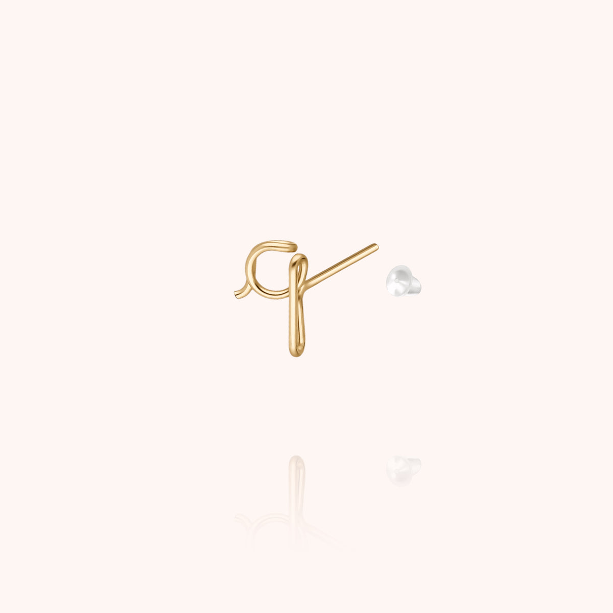 Originaler Ohrstecker Initiale aus gelbem Goldfilled — sichere Lieferung aus Paris