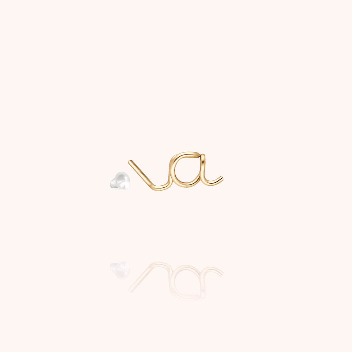 Ohrstecker Original Initiale aus gelbem Goldfilled — sichere Lieferung aus Paris