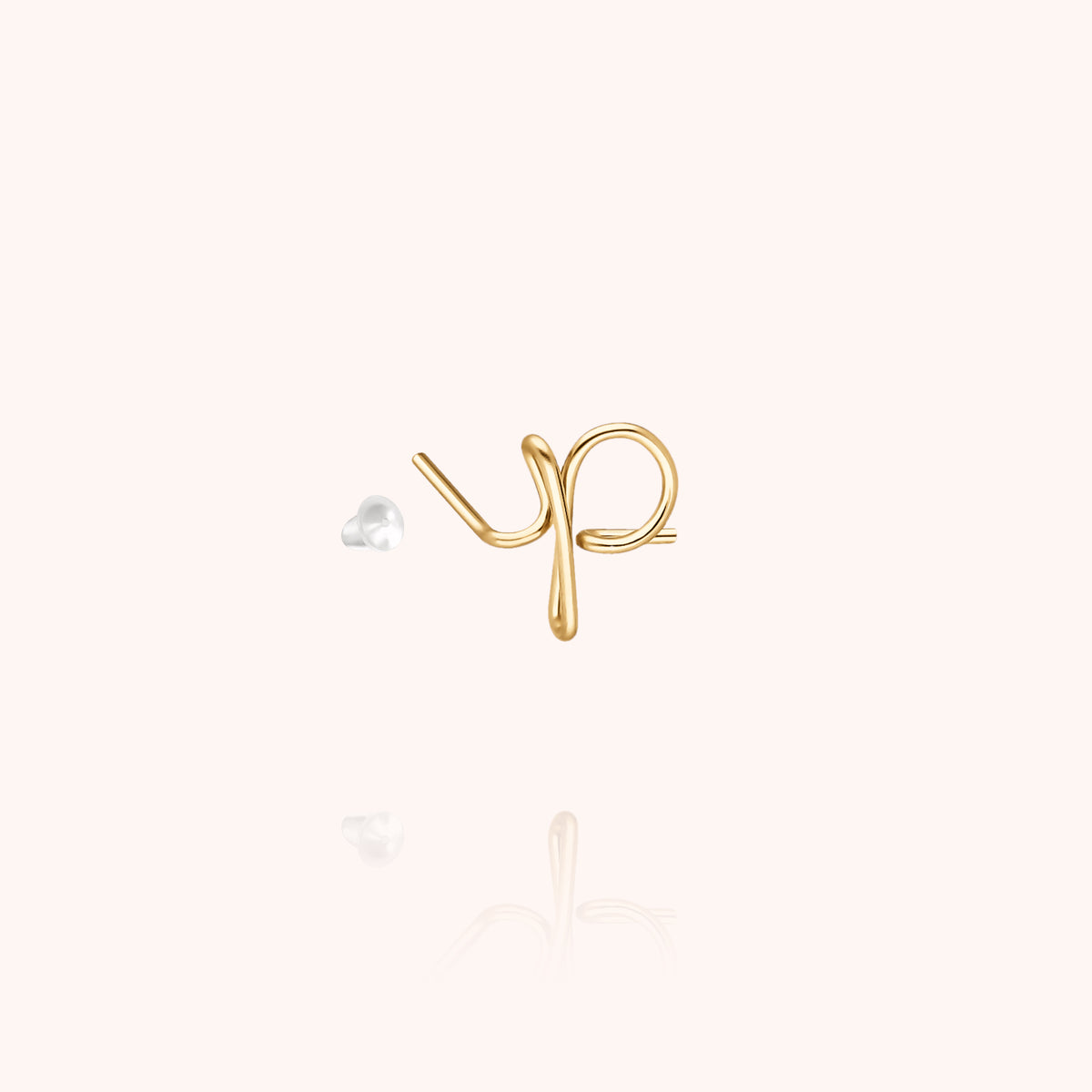 Ohrstecker Original Initiale aus gelbem Goldfilled — sichere Lieferung aus Paris