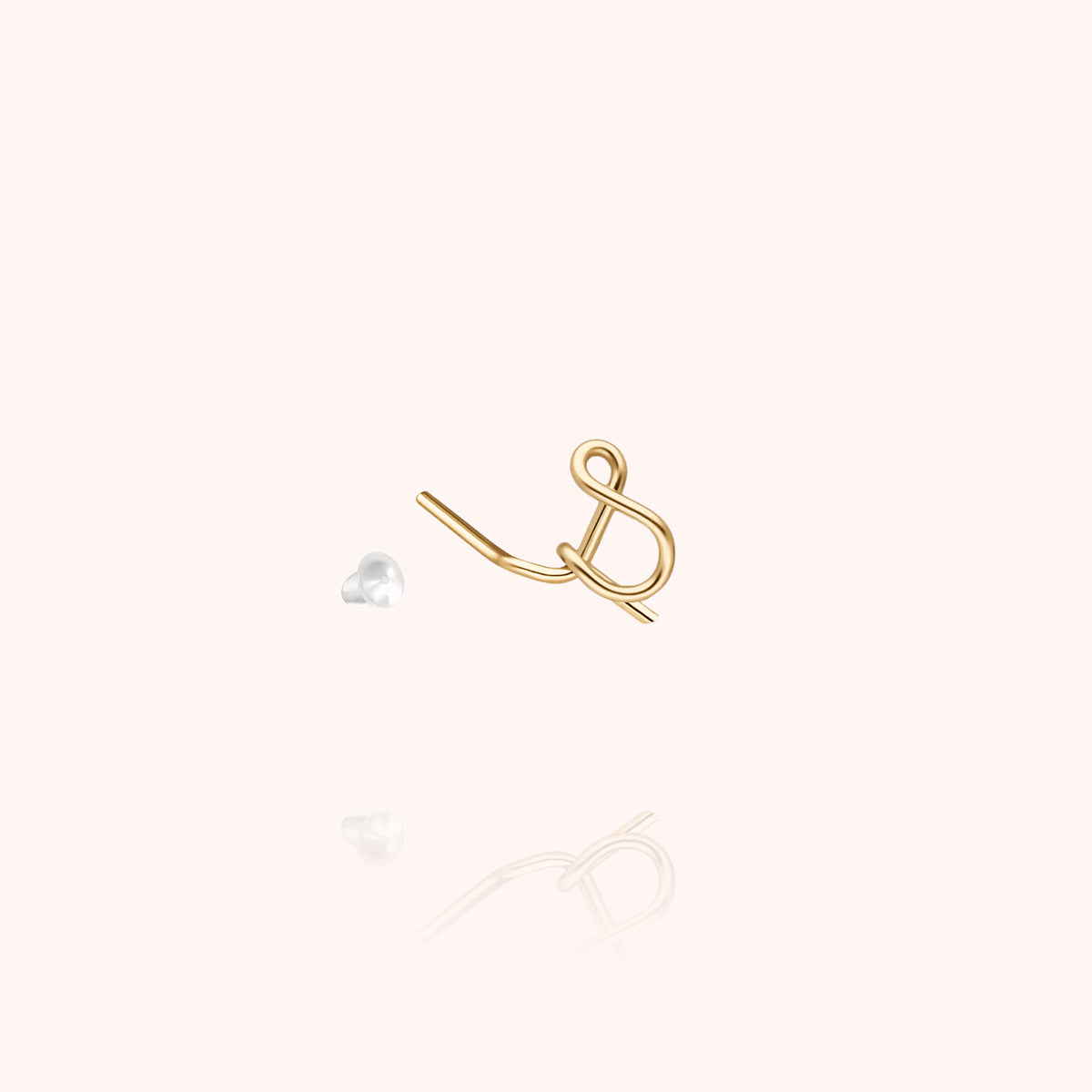 Originaler Ohrstecker Initiale aus Gelbes Goldfilled — personalisierbare Ohrringe Atelier Paulin
