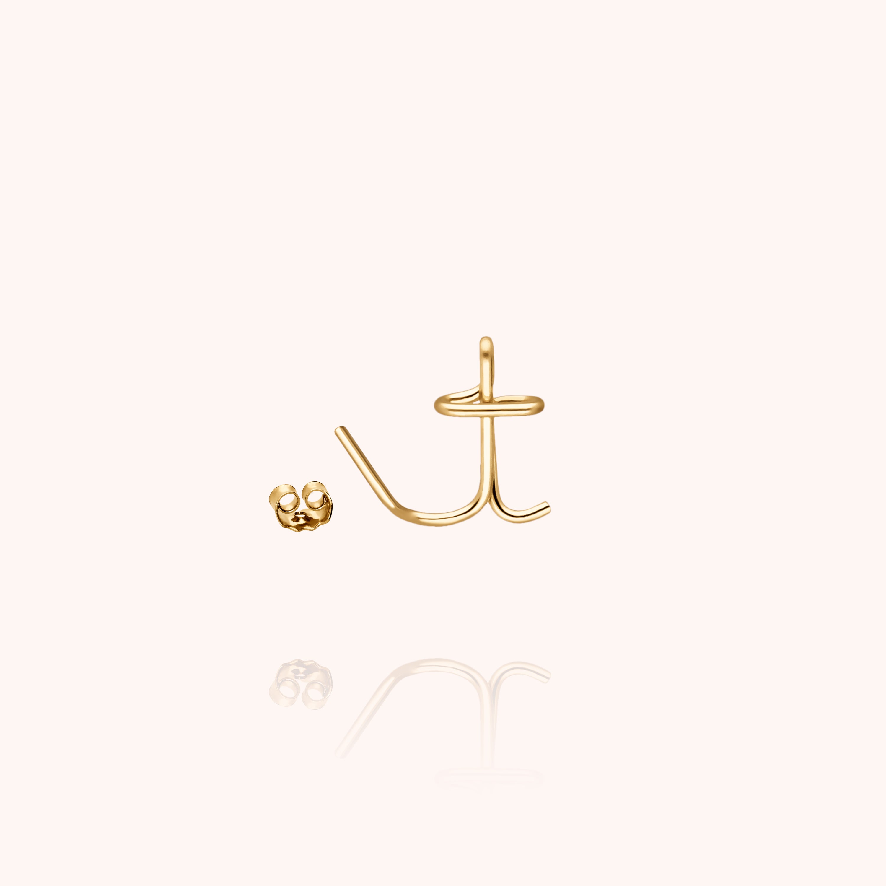 Originale Initiale Stud - 18k yellow gold filled
