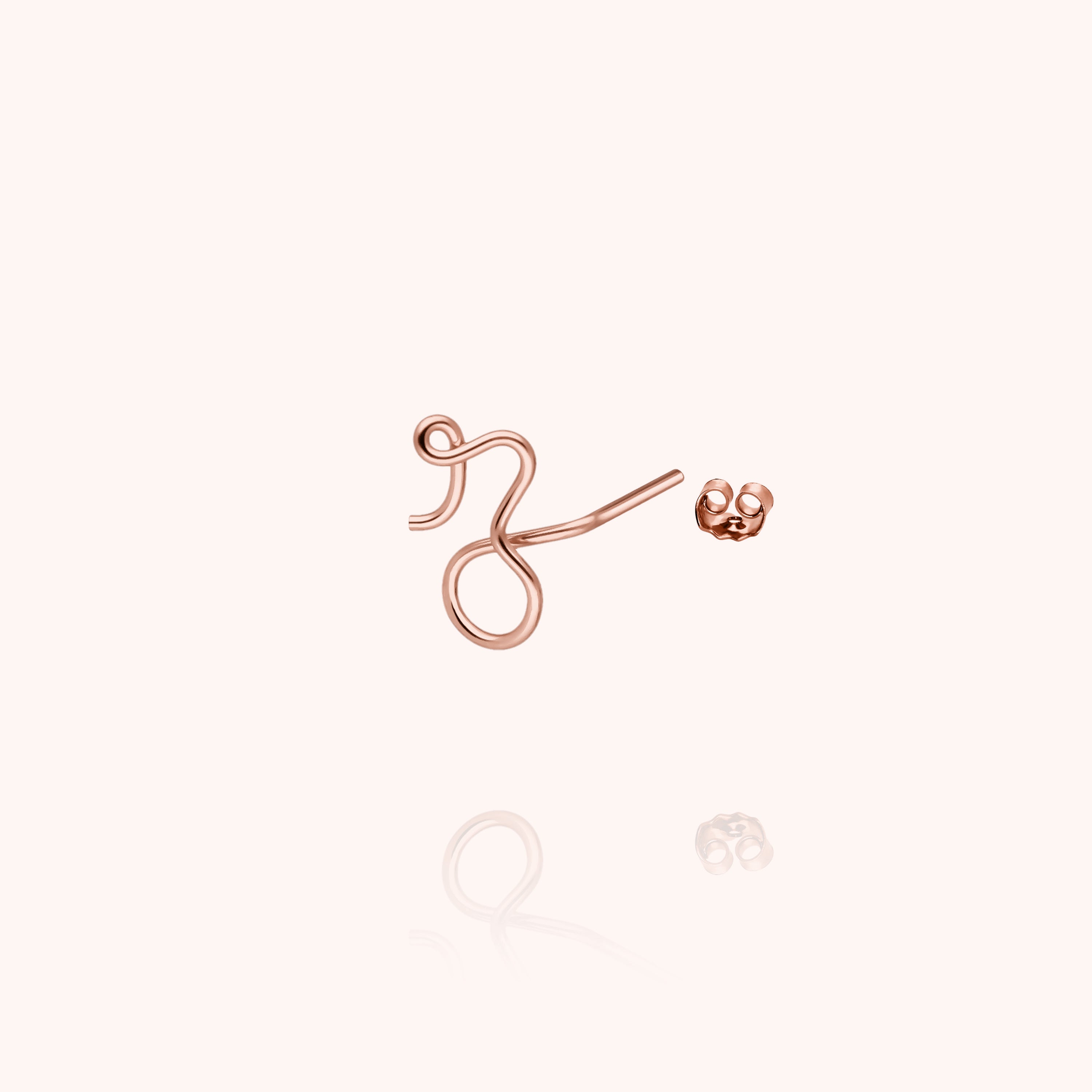 Originale Initiale Stud - 18k rose gold