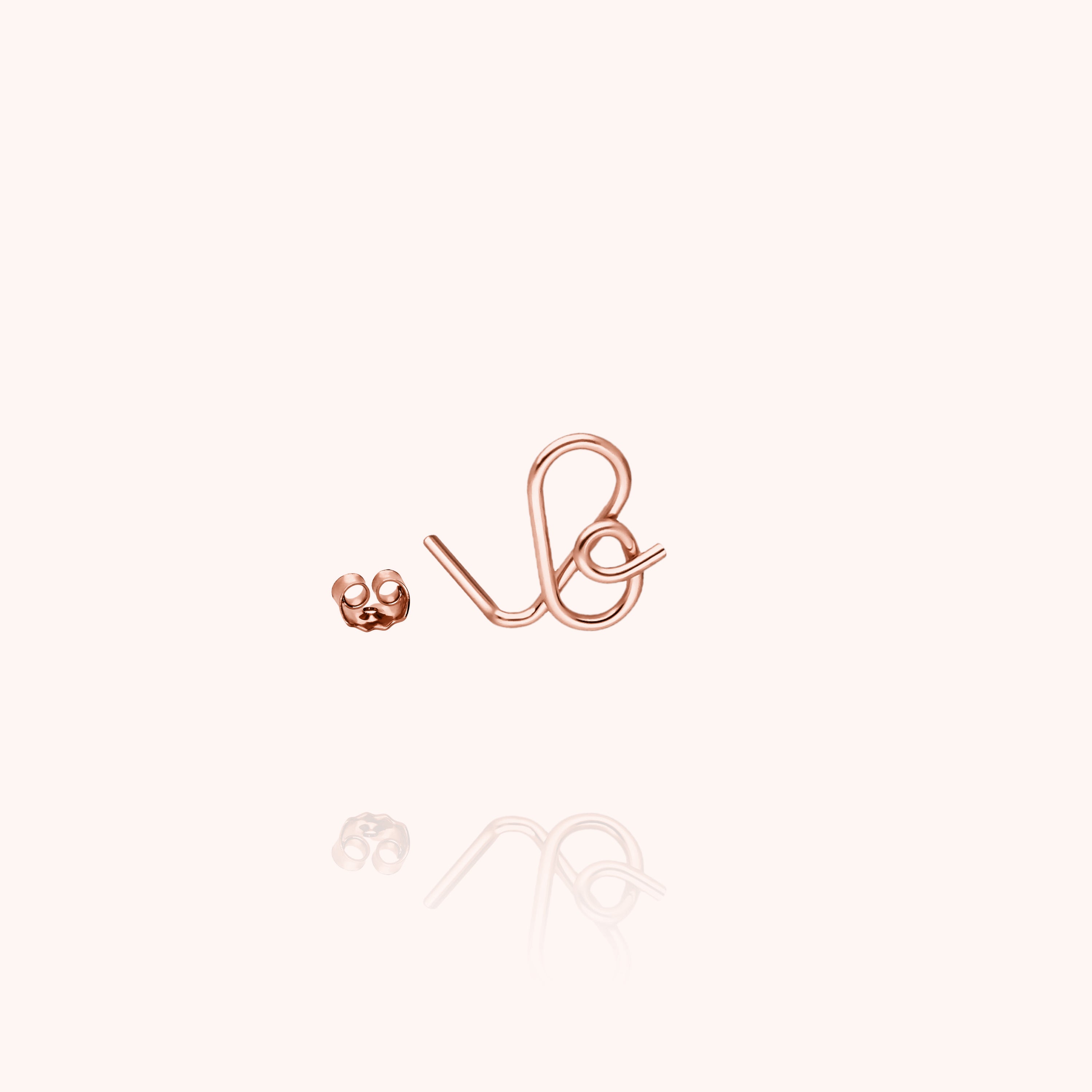 Originale Initiale Stud - 18k rose gold