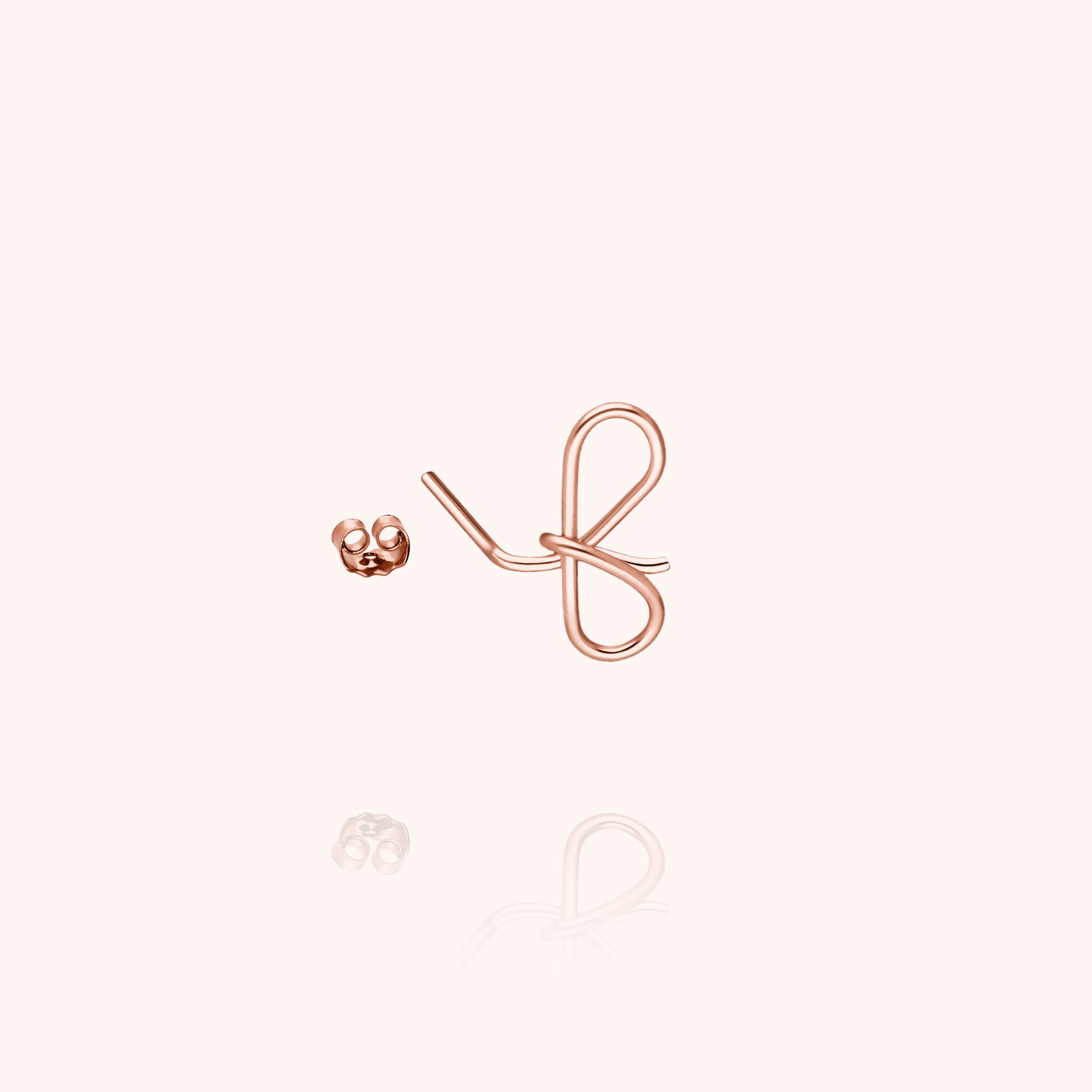 Originale Initiale Stud - 18k rose gold