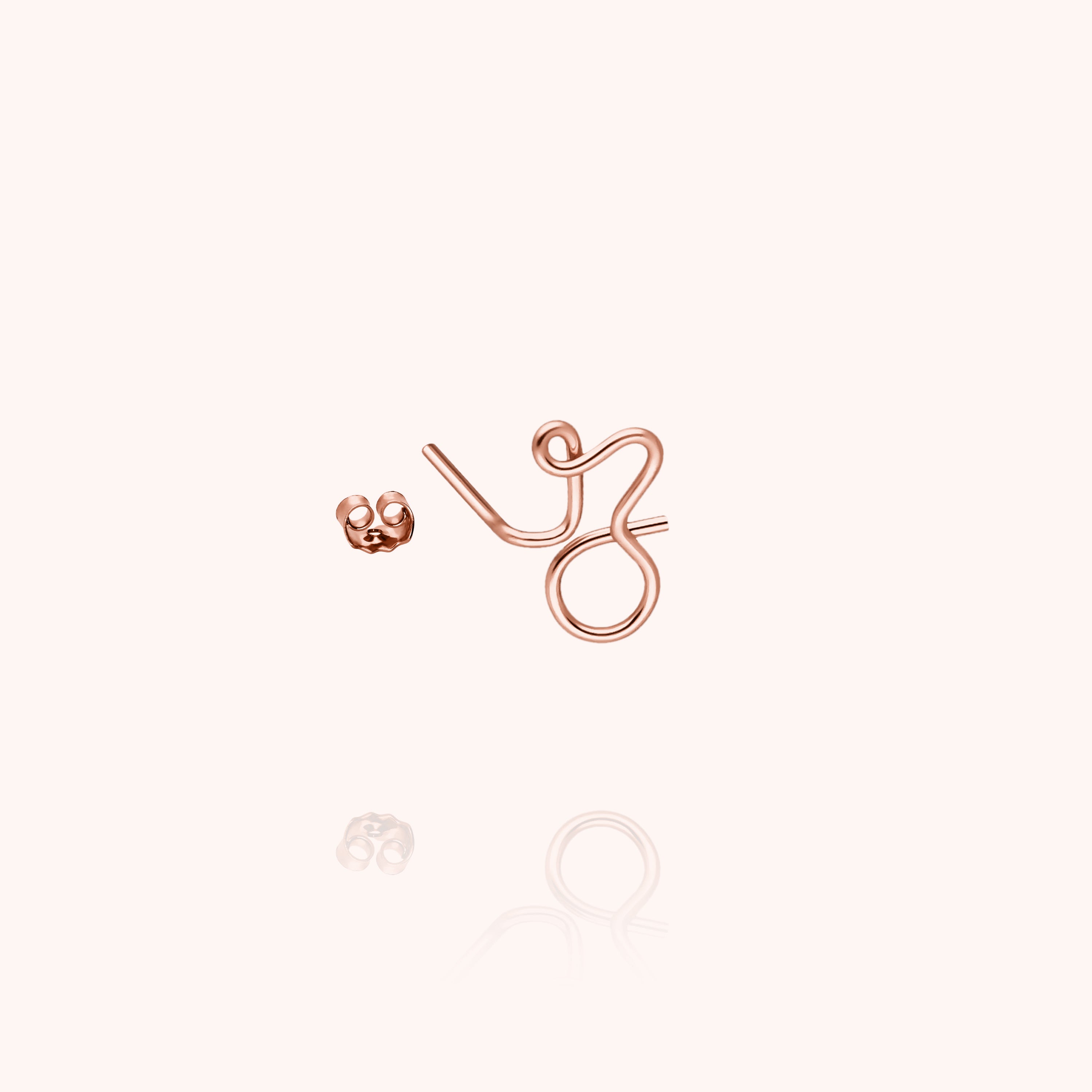 Originale Initiale Stud - 18k rose gold