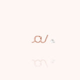 Original Initiale Stud Earring - Rose 14k gold-filled