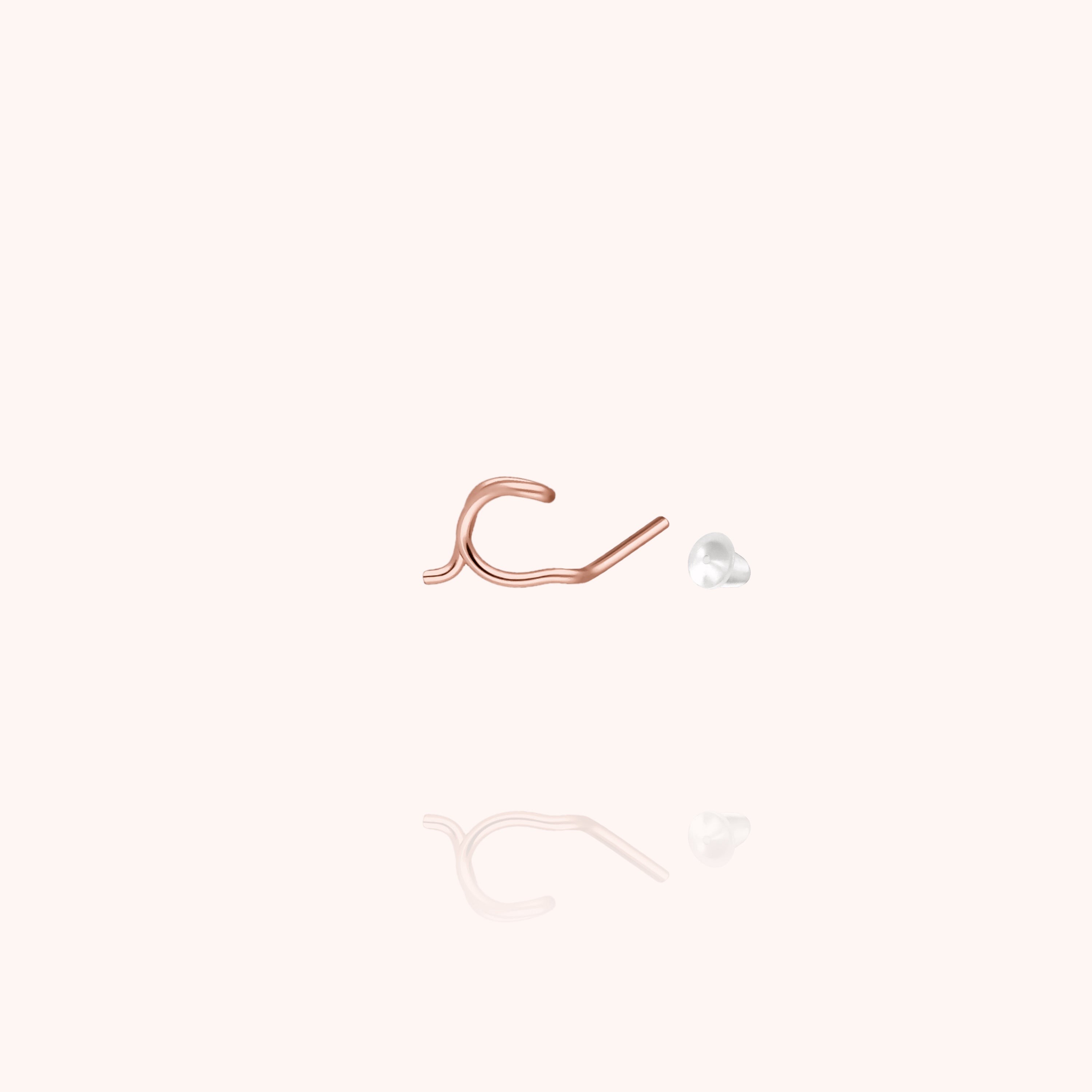 Originale Initiale Stud - 14k rose gold filled