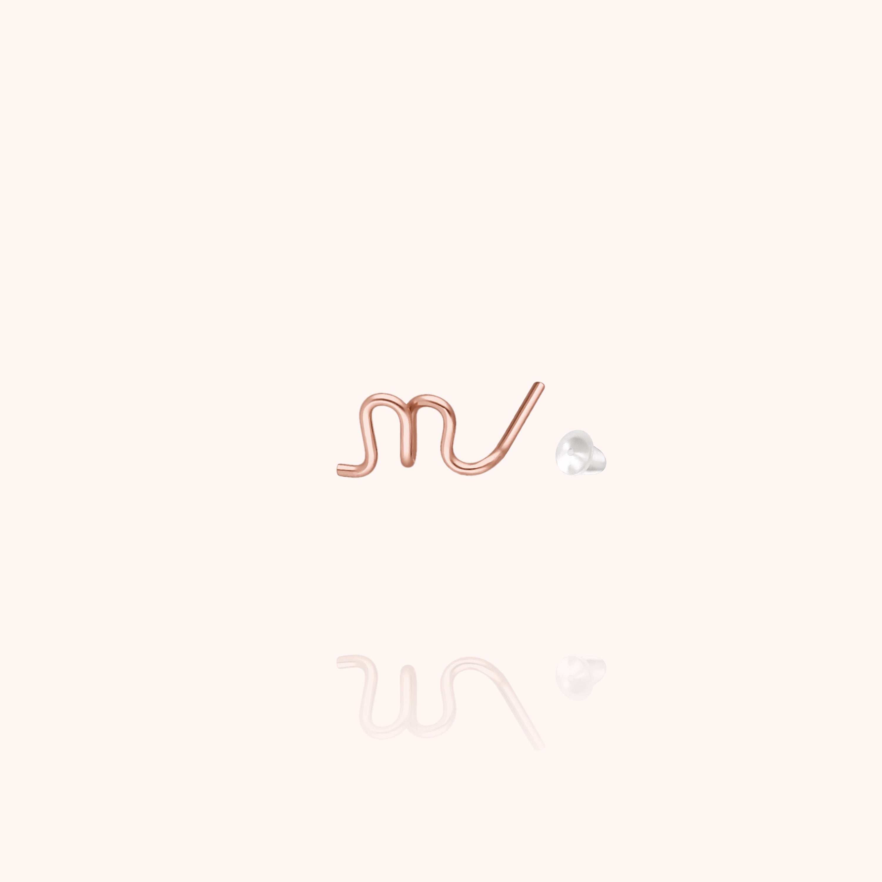Originale Initiale Stud - 14k rose gold filled