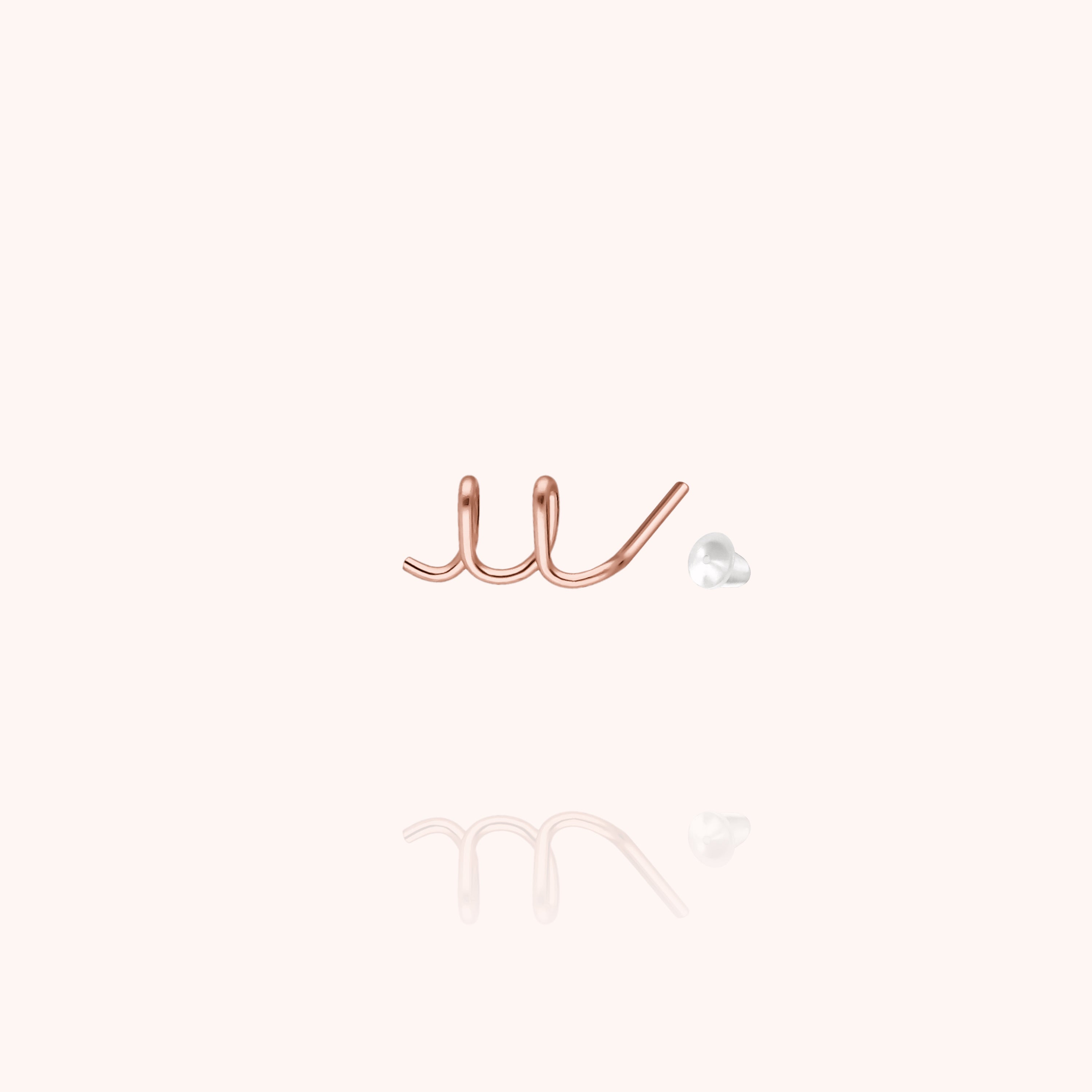 Originale Initiale Stud - 14k rose gold filled