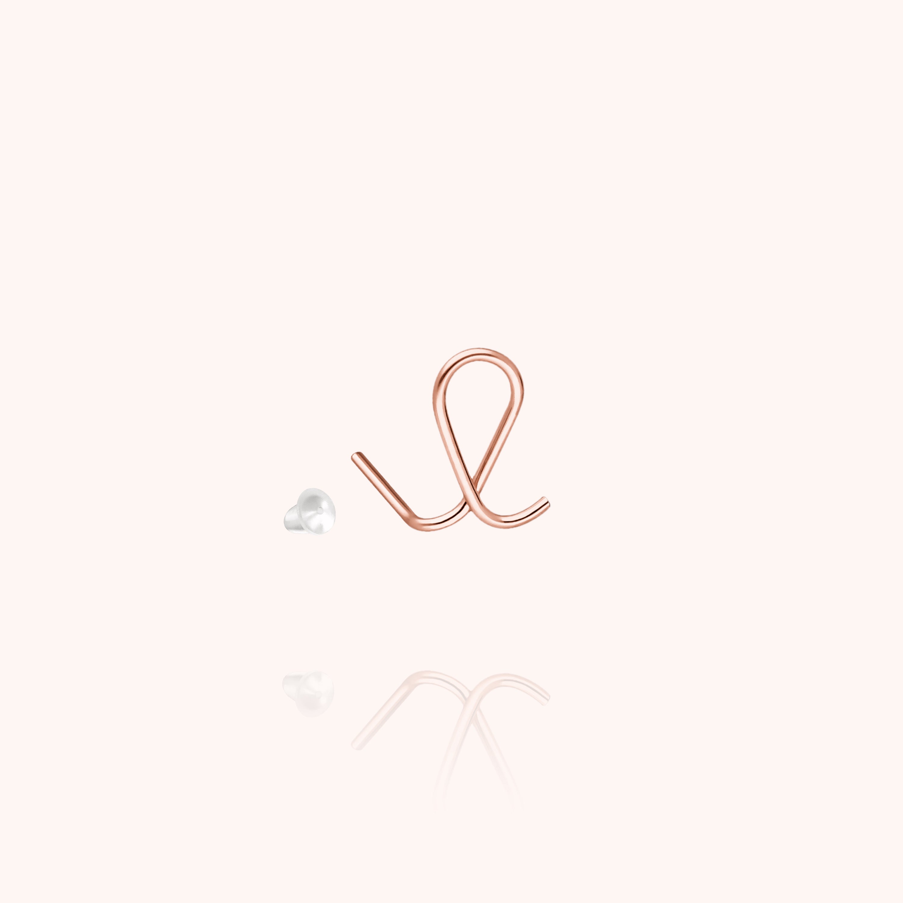 Originale Initiale Stud - 14k rose gold filled