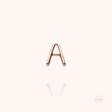 Initiale Capitale Stud Earring - Rose 18k gold