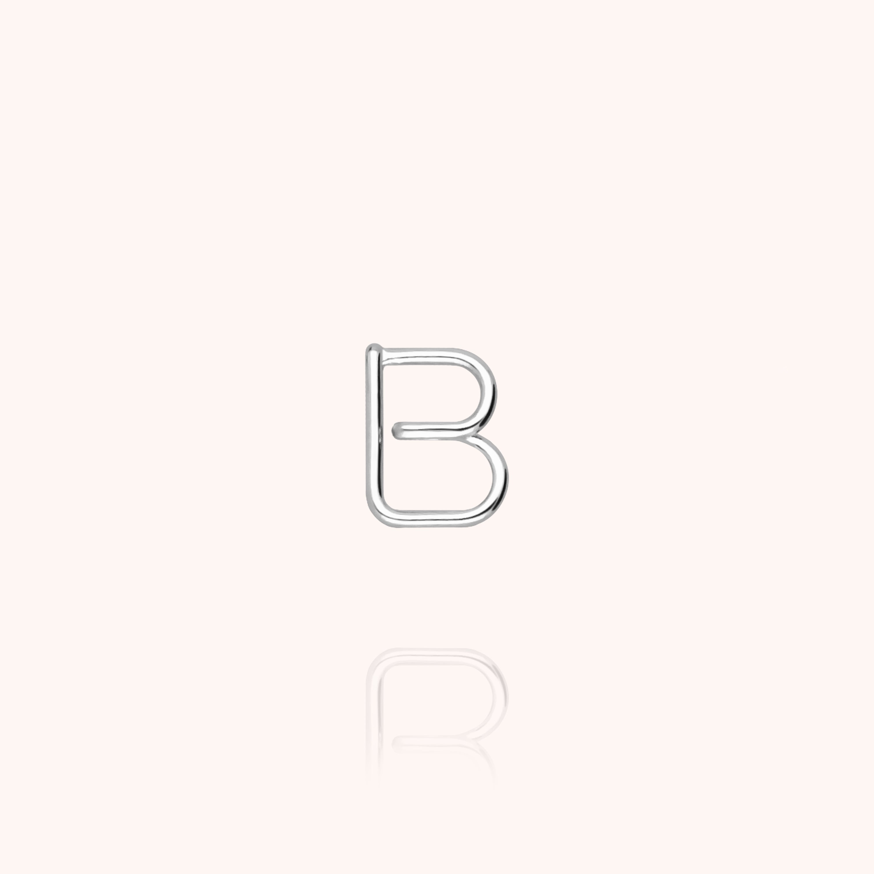 Puce d'Oreille Capitale Initiale — finition artisanale du bijou, argent sterling 925