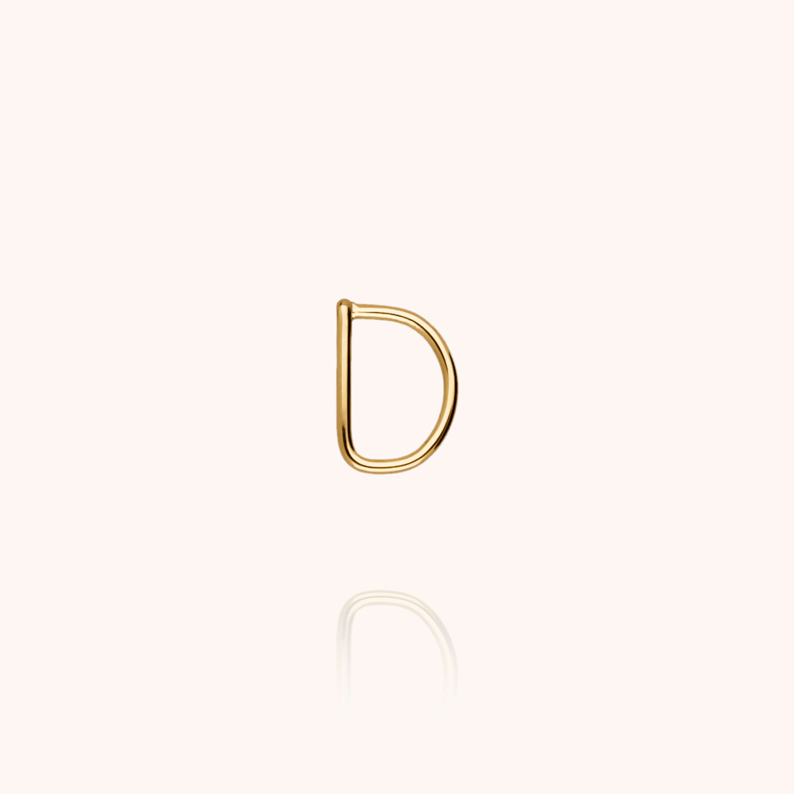 Puce d'Oreille Capitale Initiale en or jaune 18K — expédition sécurisée Paris