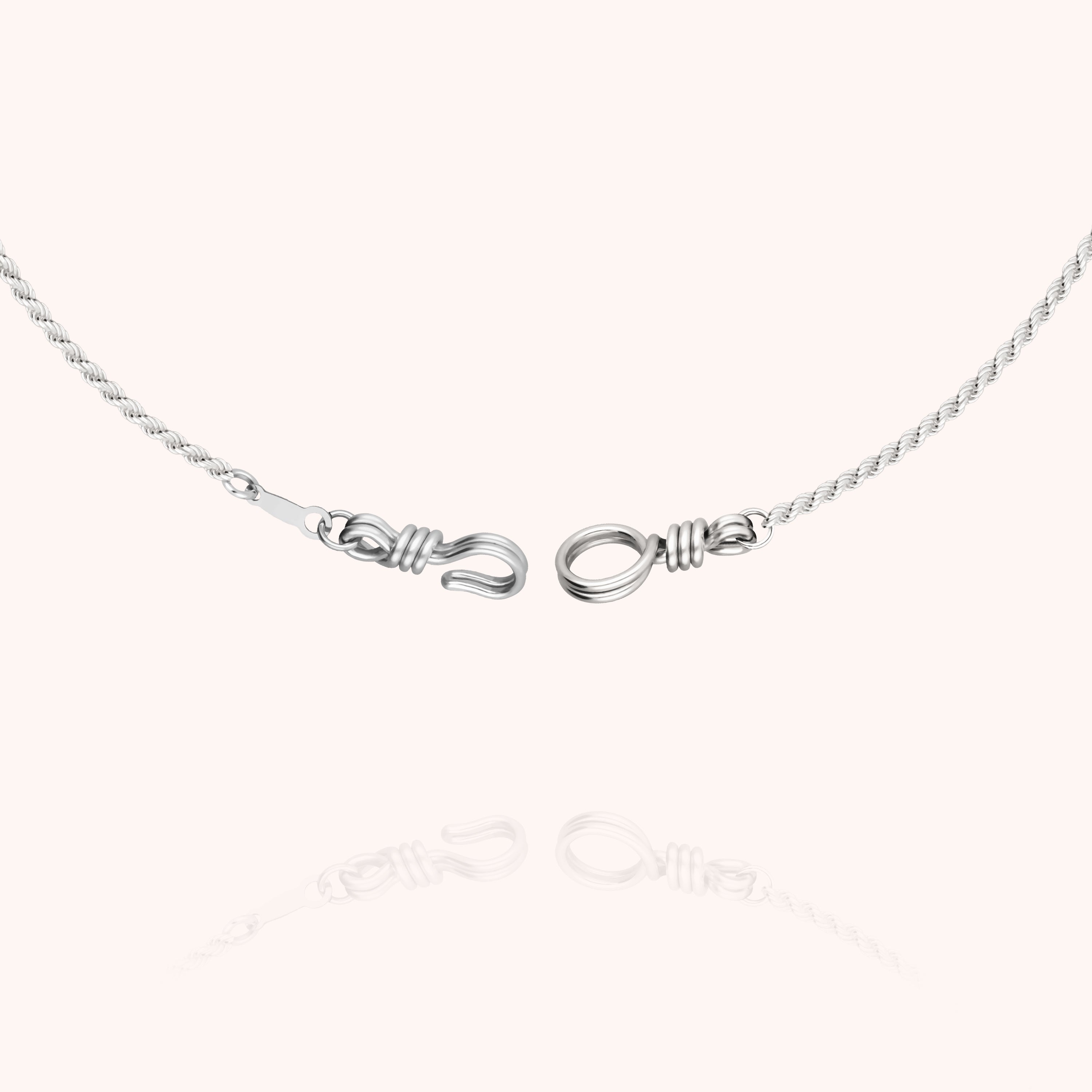 Collier Ras de Cou Rope Attache moi en argent sterling 925 — bijou durable garanti à vie