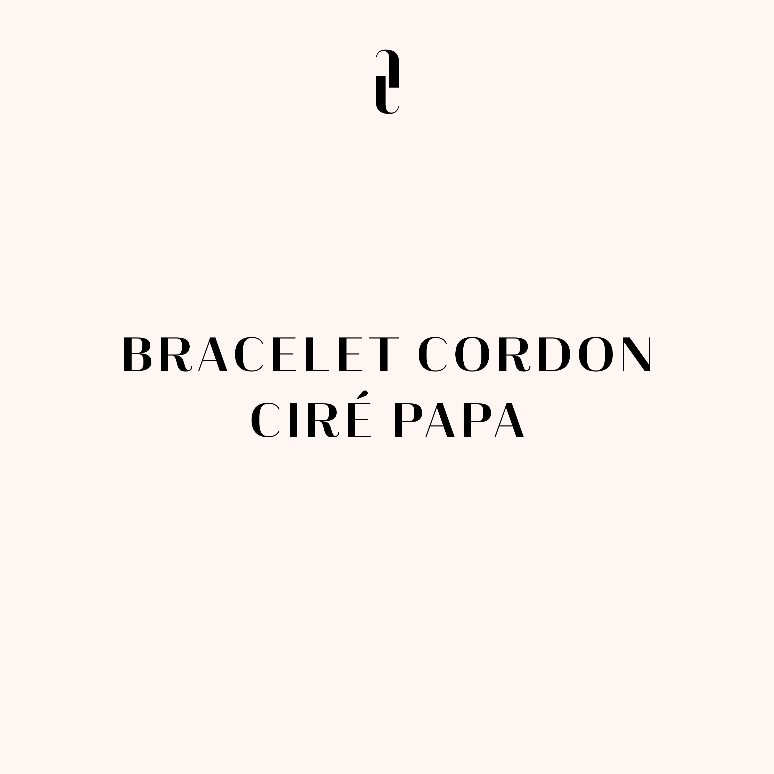 Bracelet Cordon Ciré Papa en or jaune laminé — bijou fait main Atelier Paulin