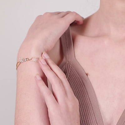 Vidéo : Bracelet Cordon Lurex Personnalisé en or jaune laminé façonné à la main à Paris