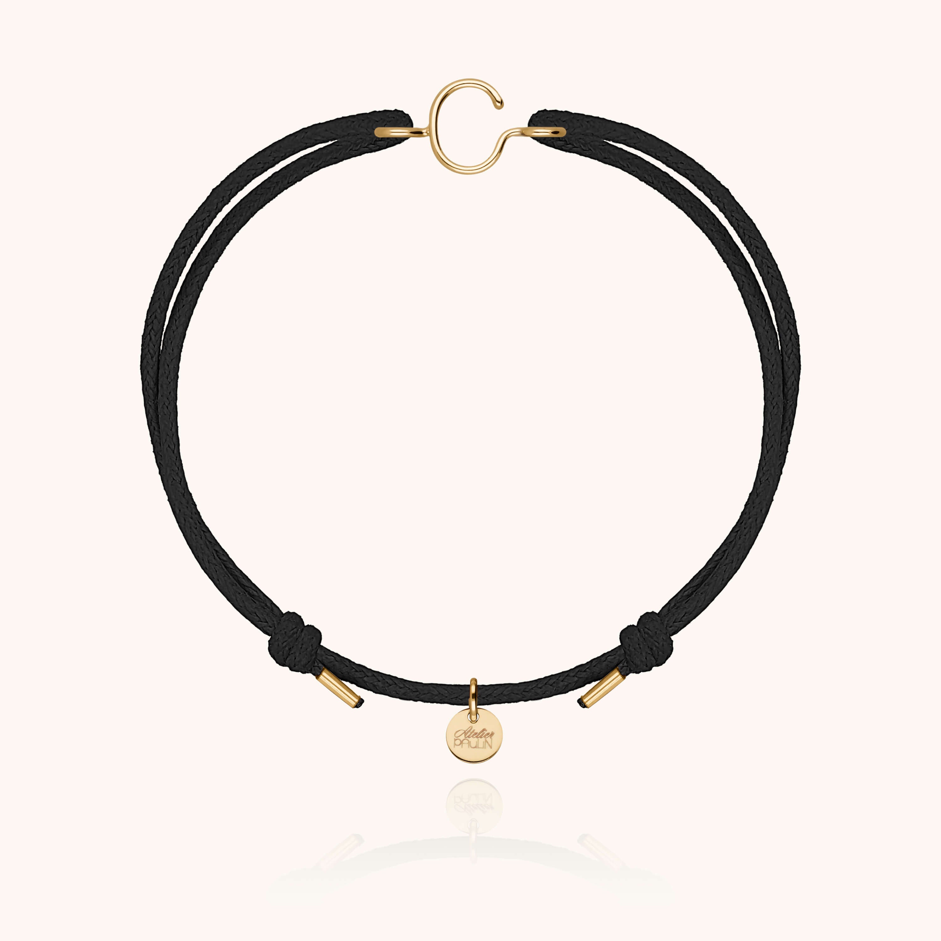 Initial Cord Bracelet - 750/1000 yellow gold